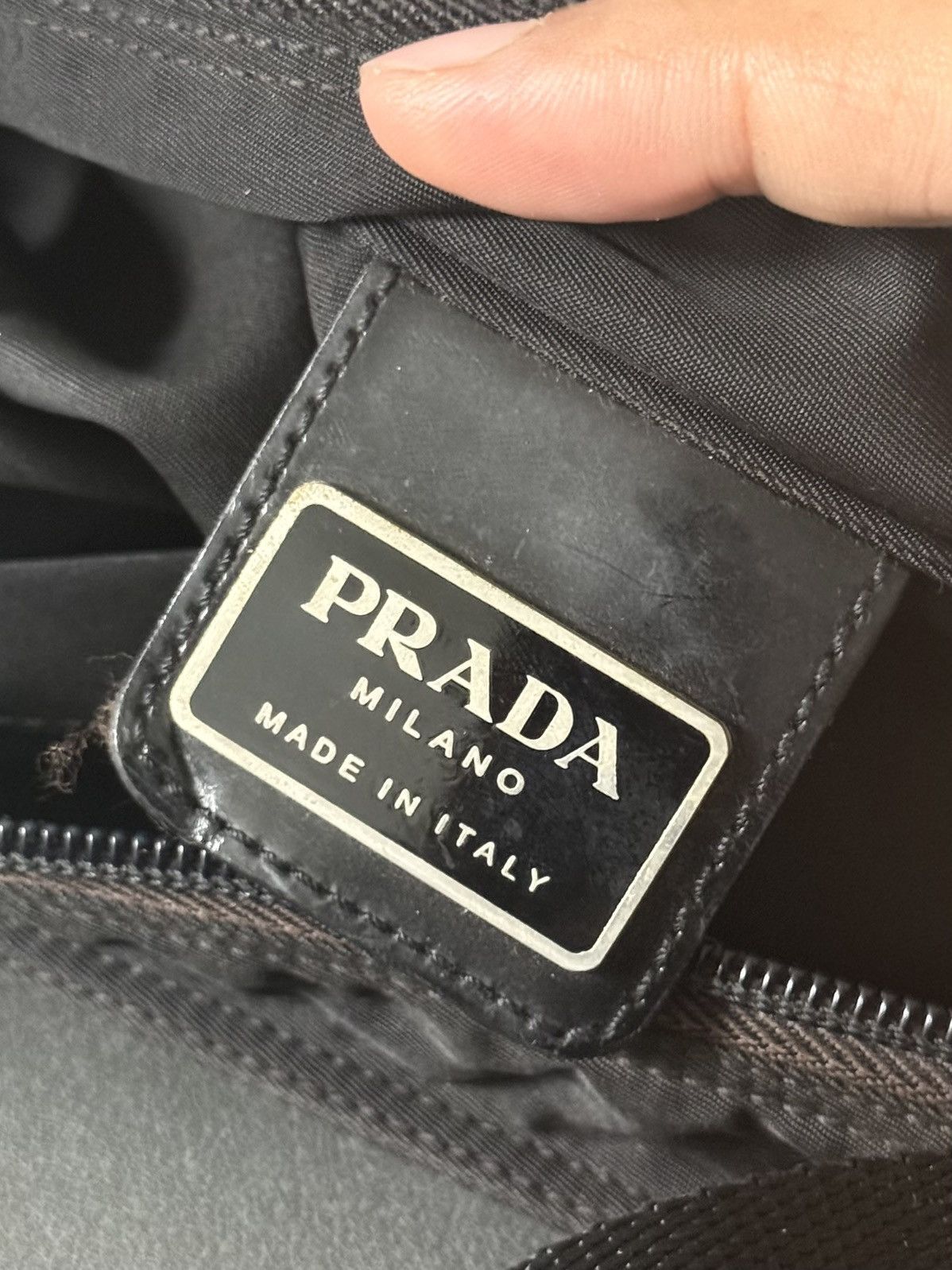 Prada Vintage Prada Medium Black Sling Crossbody Style Bag Size ONE SIZE - 9 Thumbnail
