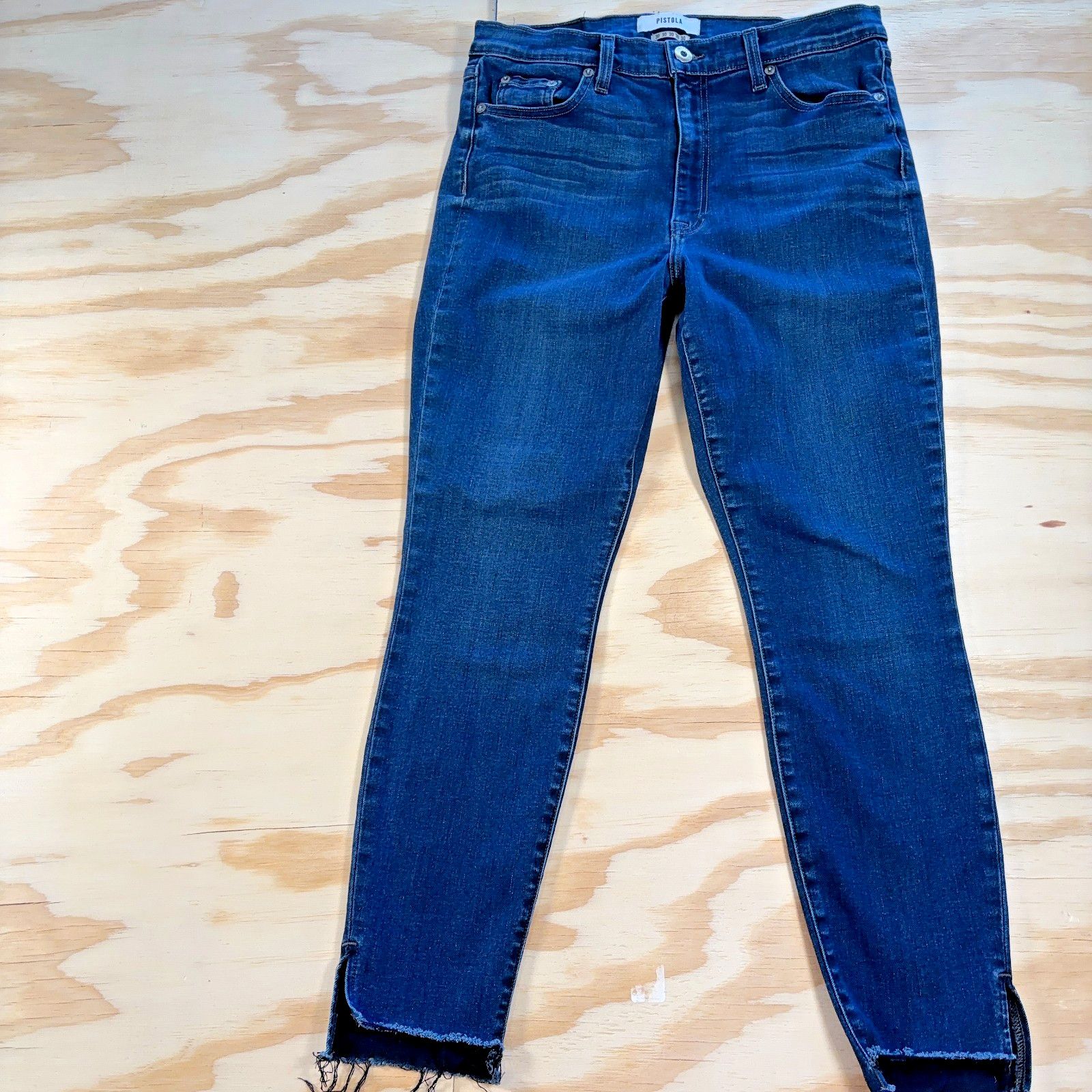 Pistola Pistola Jeans Size 30 Straight Leg Crop Womens Raw Hem Size 30" / US 8 / IT 44 - 1 Thumbnail