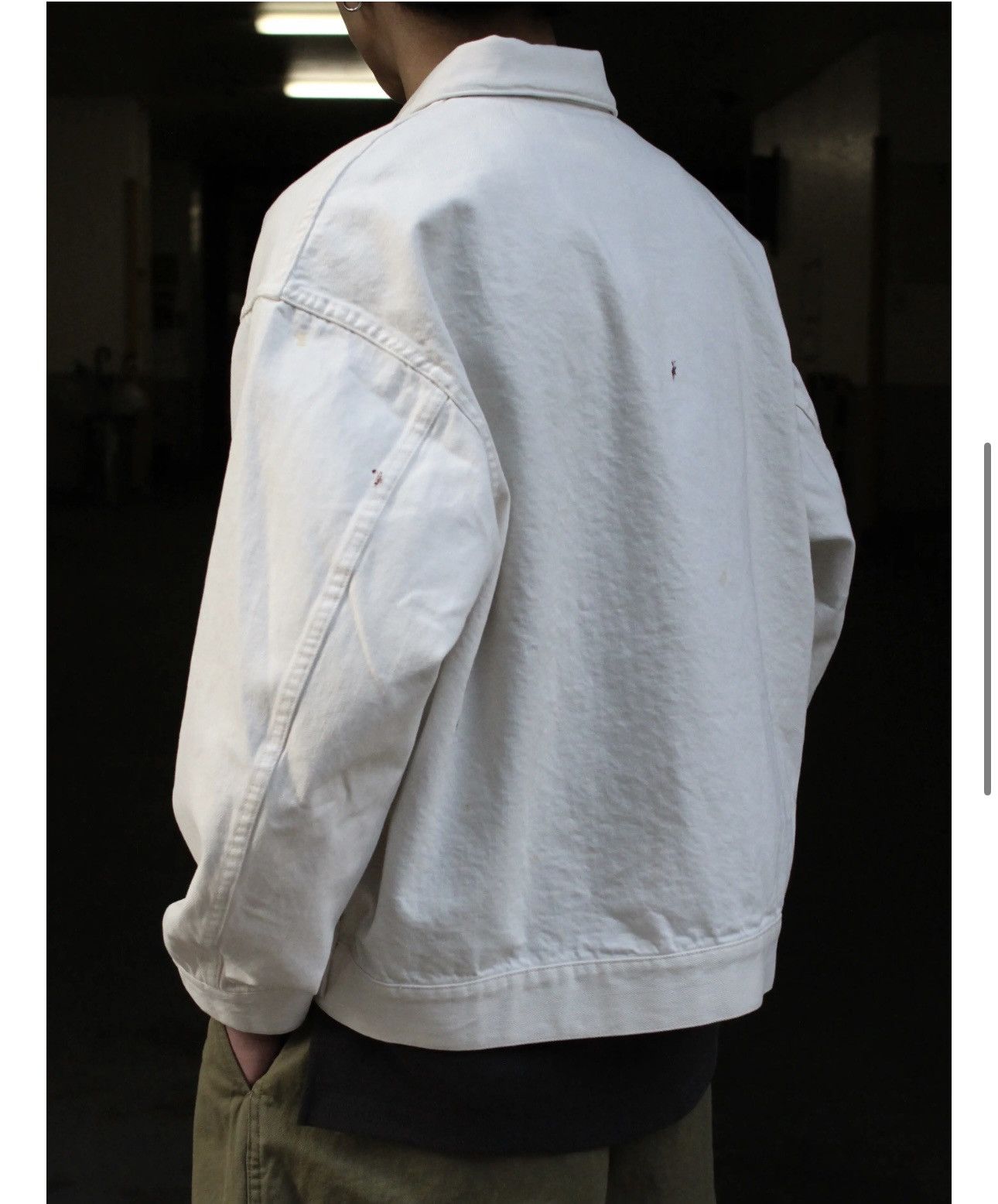 YOKO SAKAMOTO YOKO SAKAMOTO DENIM JACKET WHITE W PAINT Size US L / EU 52-54 / 3 - 2 Thumbnail