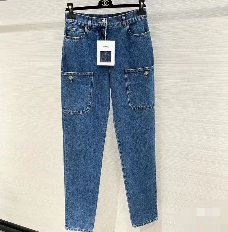 Chanel Chanel 22K jewel buckle jeans Size 25" / US 0 / IT 36 - 1 Thumbnail