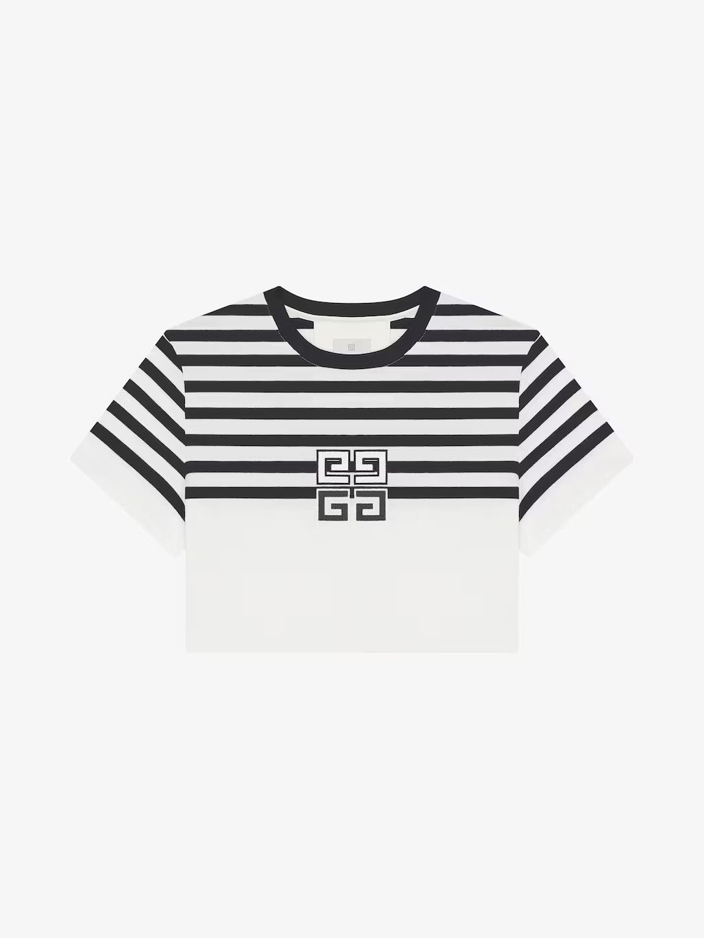 Givenchy o1srvl11e0225 4G Striped T-Shirt in White/Black Size S / US 4 / IT 40 - 1 Thumbnail