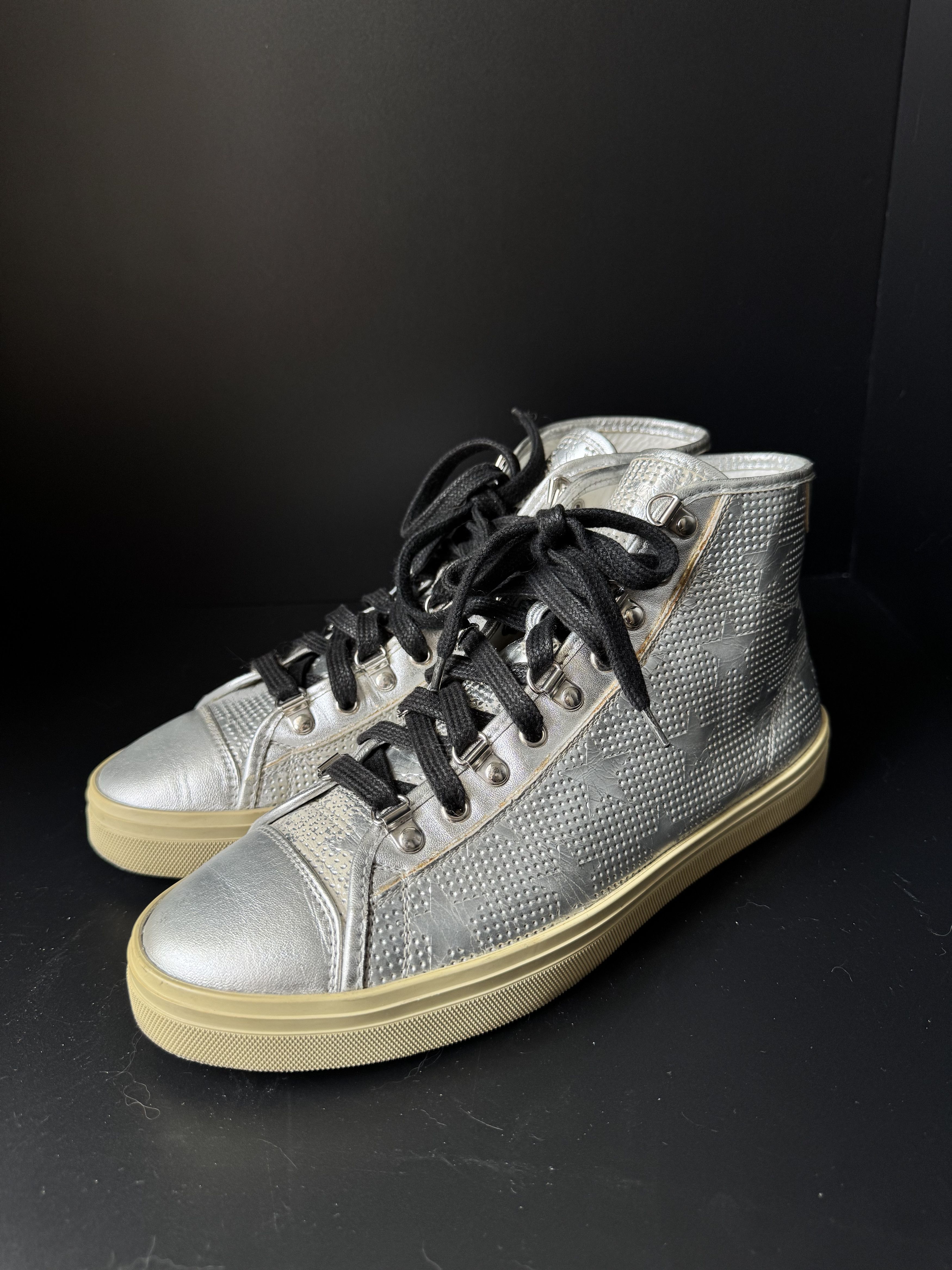 Saint Laurent Metallic Star Rivington Sneakers