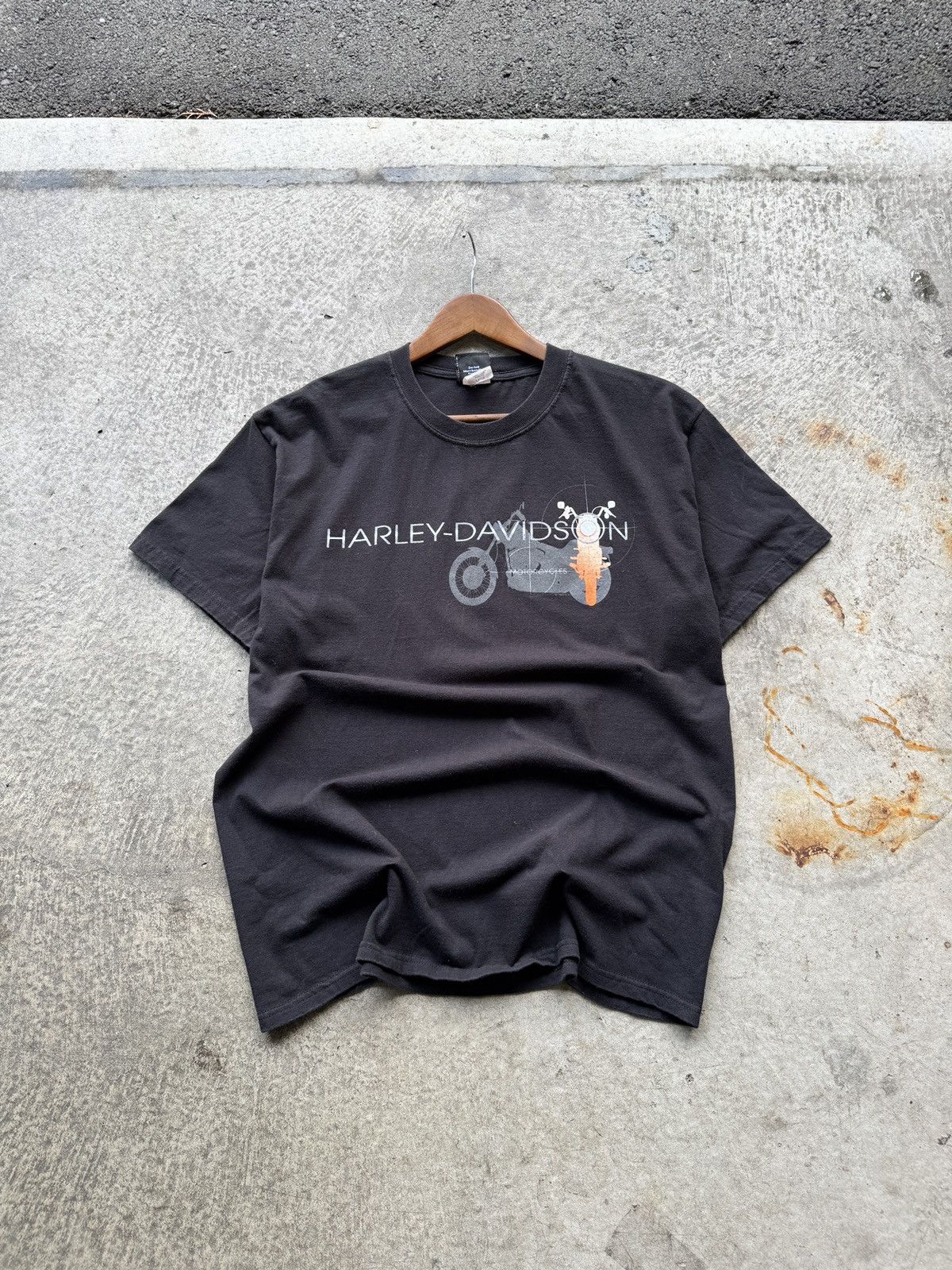 Harley Davidson × Vintage Vintage Harley Davidson black streetwear graphic print tee Size US L / EU 52-54 / 3 - 1 Thumbnail
