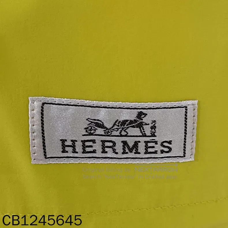 Hermes Hermes Neon Yellow Tech Fabric Sleeveless Jacket Size L / US 10 / IT 46 - 6 Thumbnail