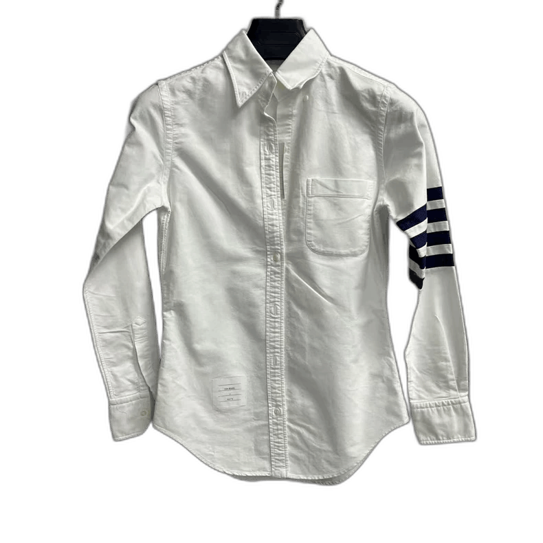 Thom Browne Thom Browne White Long Sleeve Shirt Size US M / EU 48-50 / 2 - 1 Thumbnail