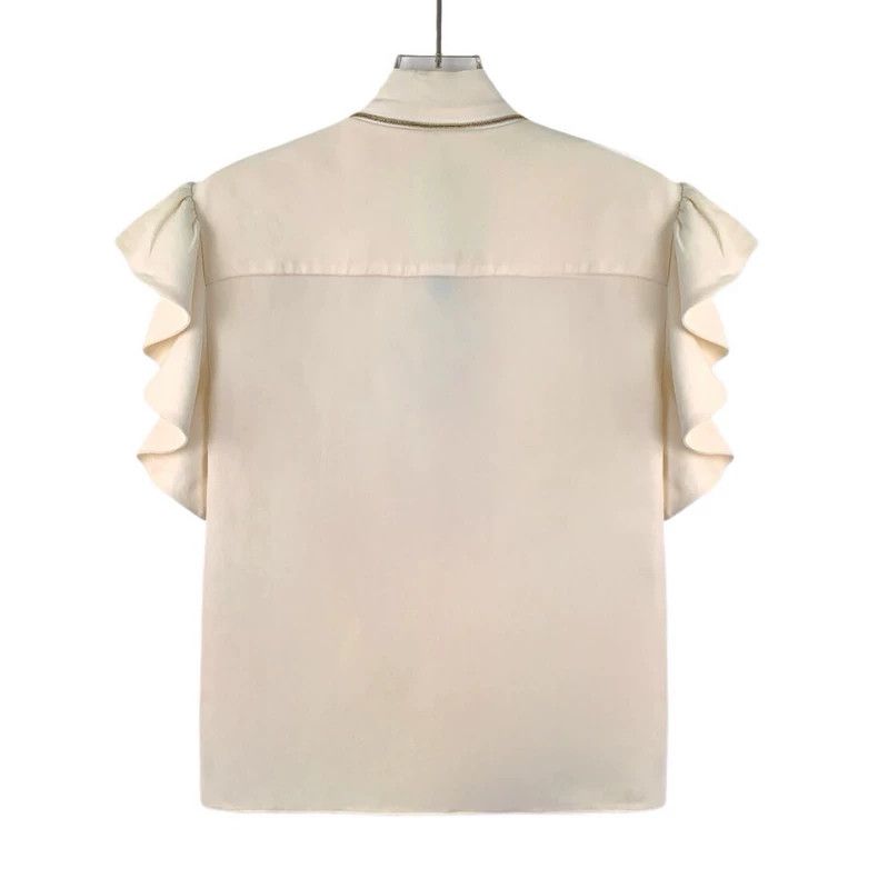 Louis Vuitton Louis Vuitton 22 Sleeveless Shirt in Beige Mulberry Silk T Size XS / US 0-2 / IT 36-38 - 2 Thumbnail