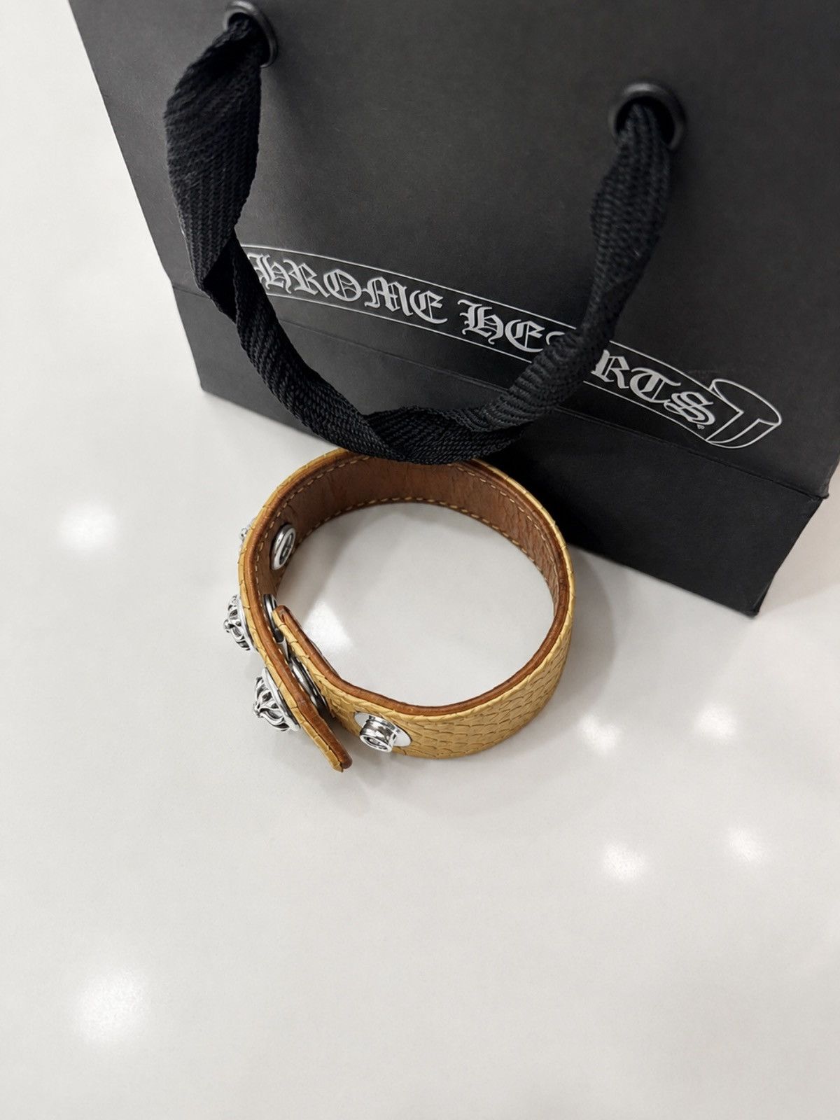 Chrome Hearts Chrome Hearts Leather Bracelet Size ONE SIZE - 2 Thumbnail