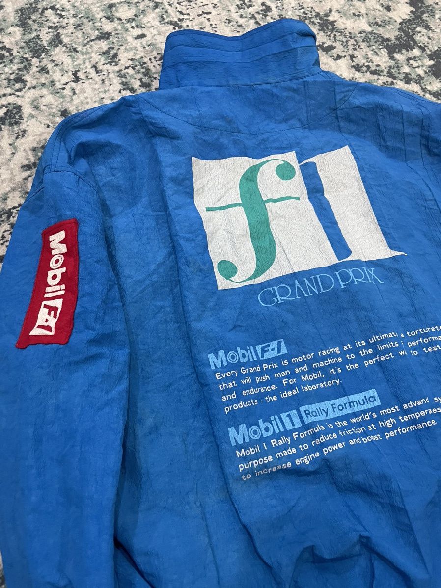 Vintage Vintage Mobil Formula 1 Racing Team Nylon Bomber Jacket Size US XL / EU 56 / 4 - 14 Thumbnail