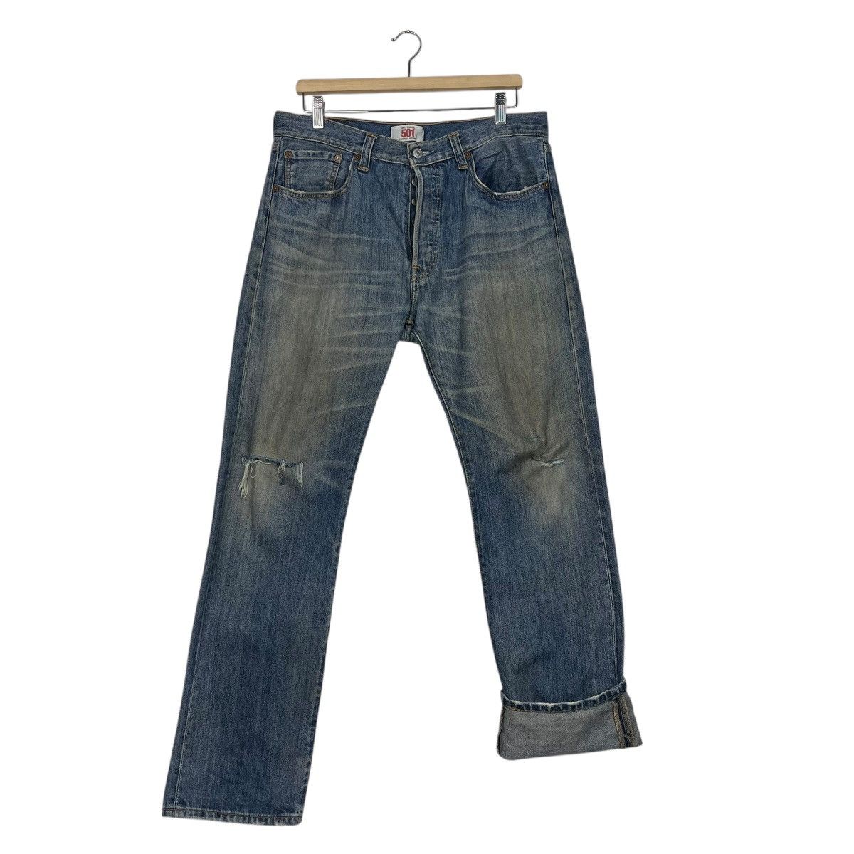Levi's Vintage Y2k Levis Distressed Denim Size US 34 / EU 50 - 12 Thumbnail