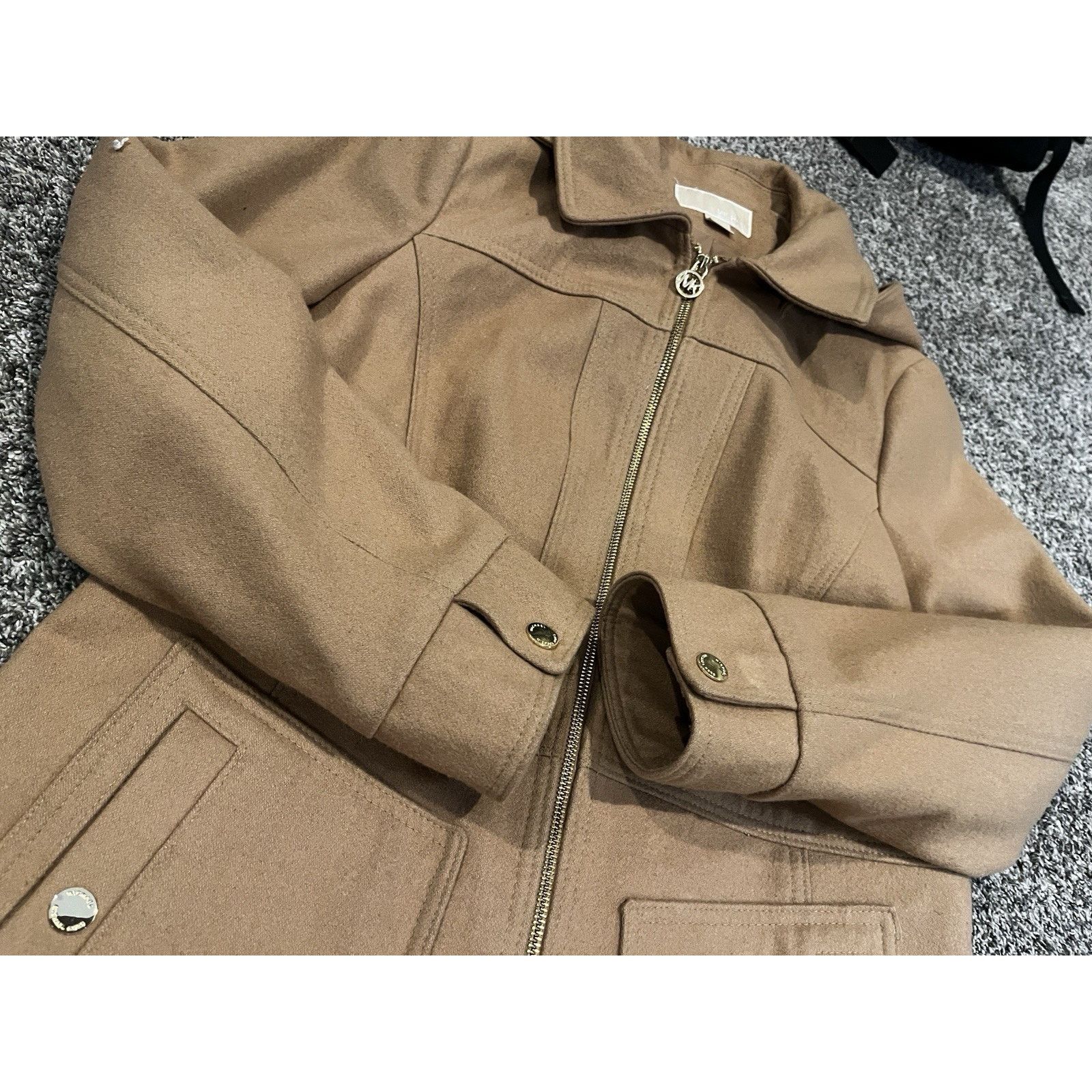 Michael Kors Michael Kors Beige Camel Tan Wool Trench Coat Hood Womens M Size M / US 6-8 / IT 42-44 - 15 Thumbnail