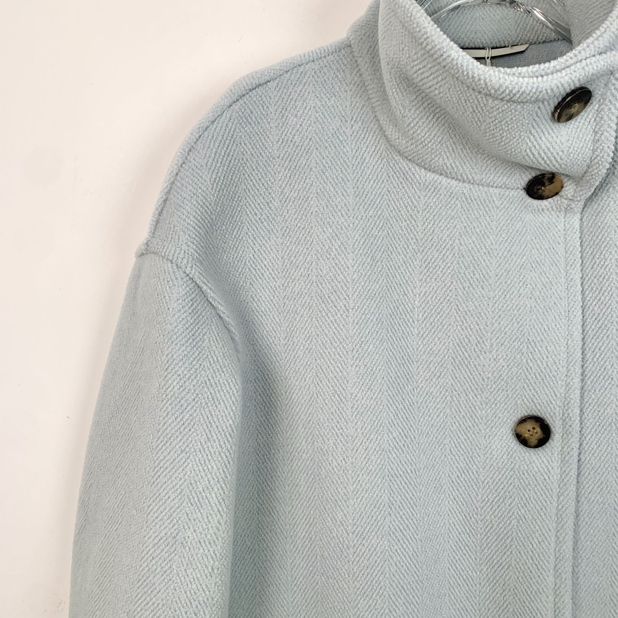 Hermes Hermès Paris Light Blue Wool Single-Breasted Coat 36 XS New Size XS / US 0-2 / IT 36-38 - 6 Thumbnail