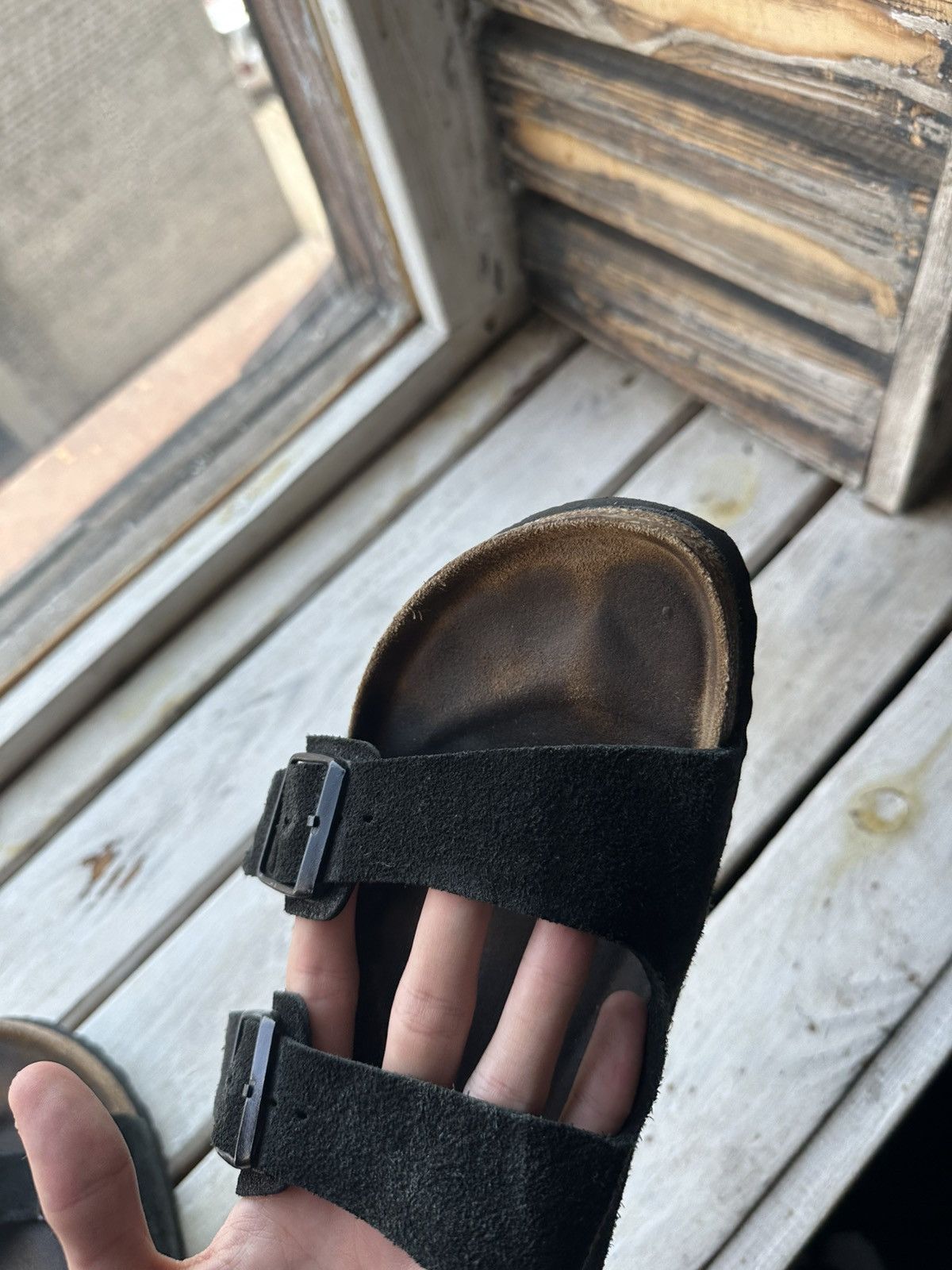 Birkenstock 🚨Vintage Birkenstock 46 black Luxe Sandals rare slides Size US 13 / EU 46 - 10 Thumbnail