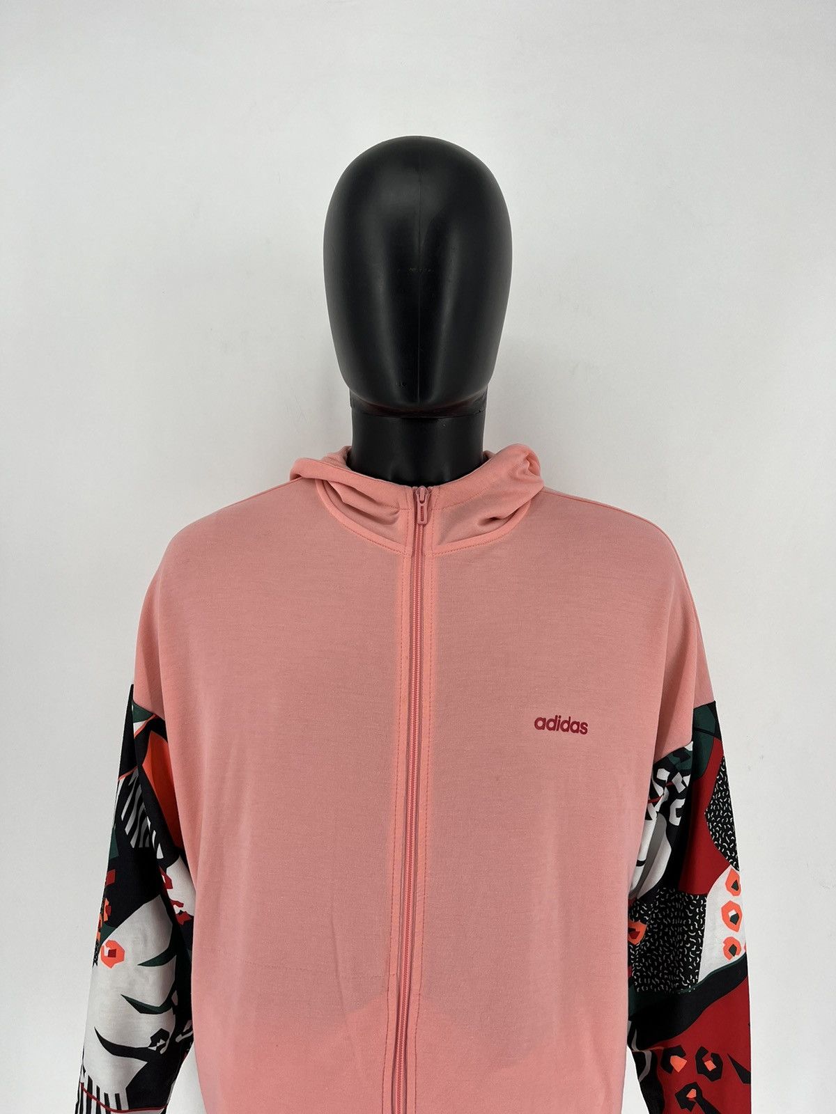 Adidas × Vintage Adidas Vintage Casual Flower Pattern Zip Sweatshirt 90's Size US M / EU 48-50 / 2 - 1 Thumbnail