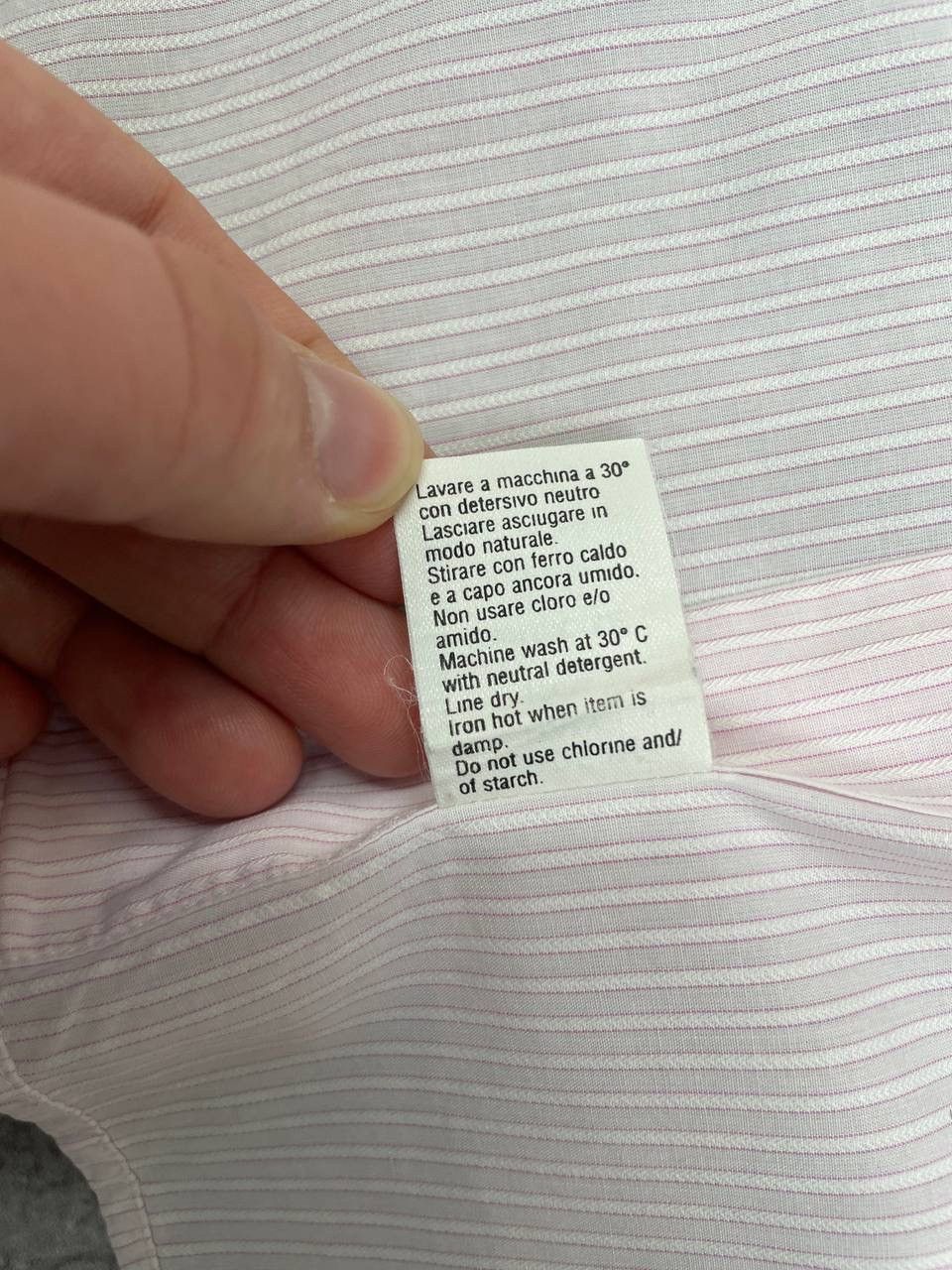 Pal Zileri Pal Zileri Men Cotton Shirt Pink Striped Classic Button Up Size US M / EU 48-50 / 2 - 8 Thumbnail