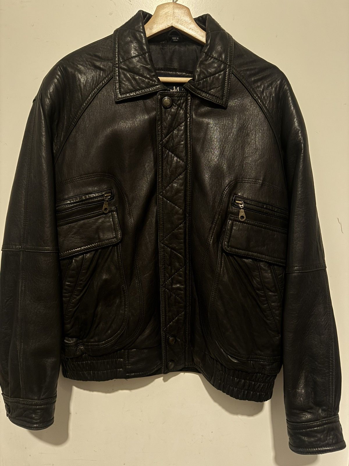 Vintage Vintage Leather bomber jacket Size US M / EU 48-50 / 2 - 1 Thumbnail