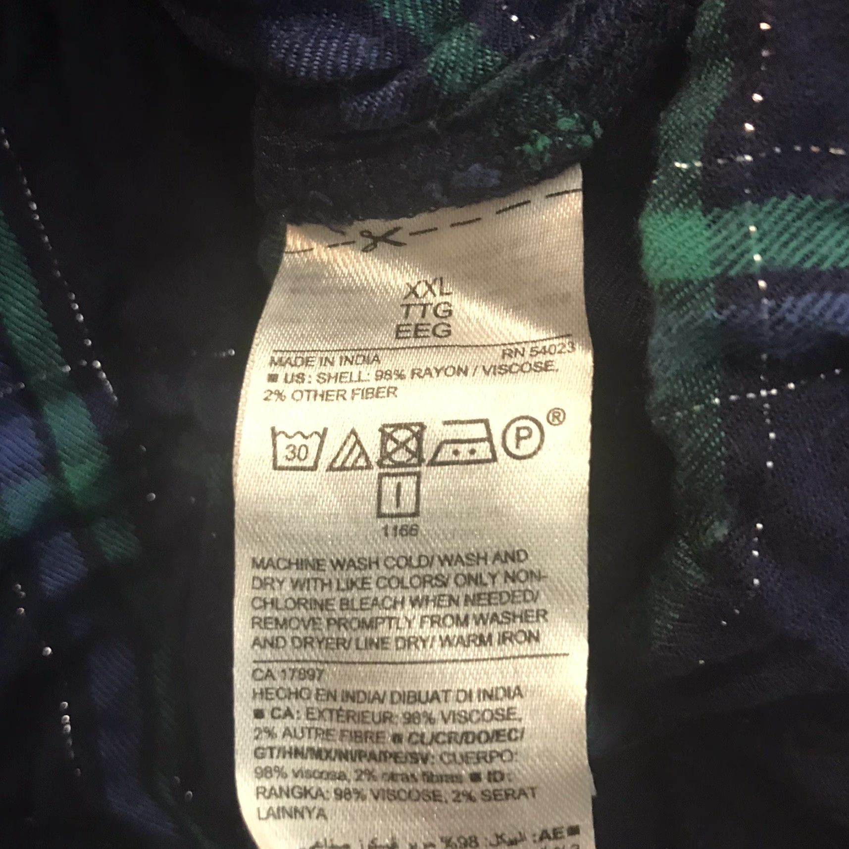 Old Navy Old Navy Women's Button-Up Shirt, Striped Rayon, Plus Size 2XL, Blue, Casual, Long Sleeve, Spring/Summer/Fall Size ONE SIZE - 6 Thumbnail