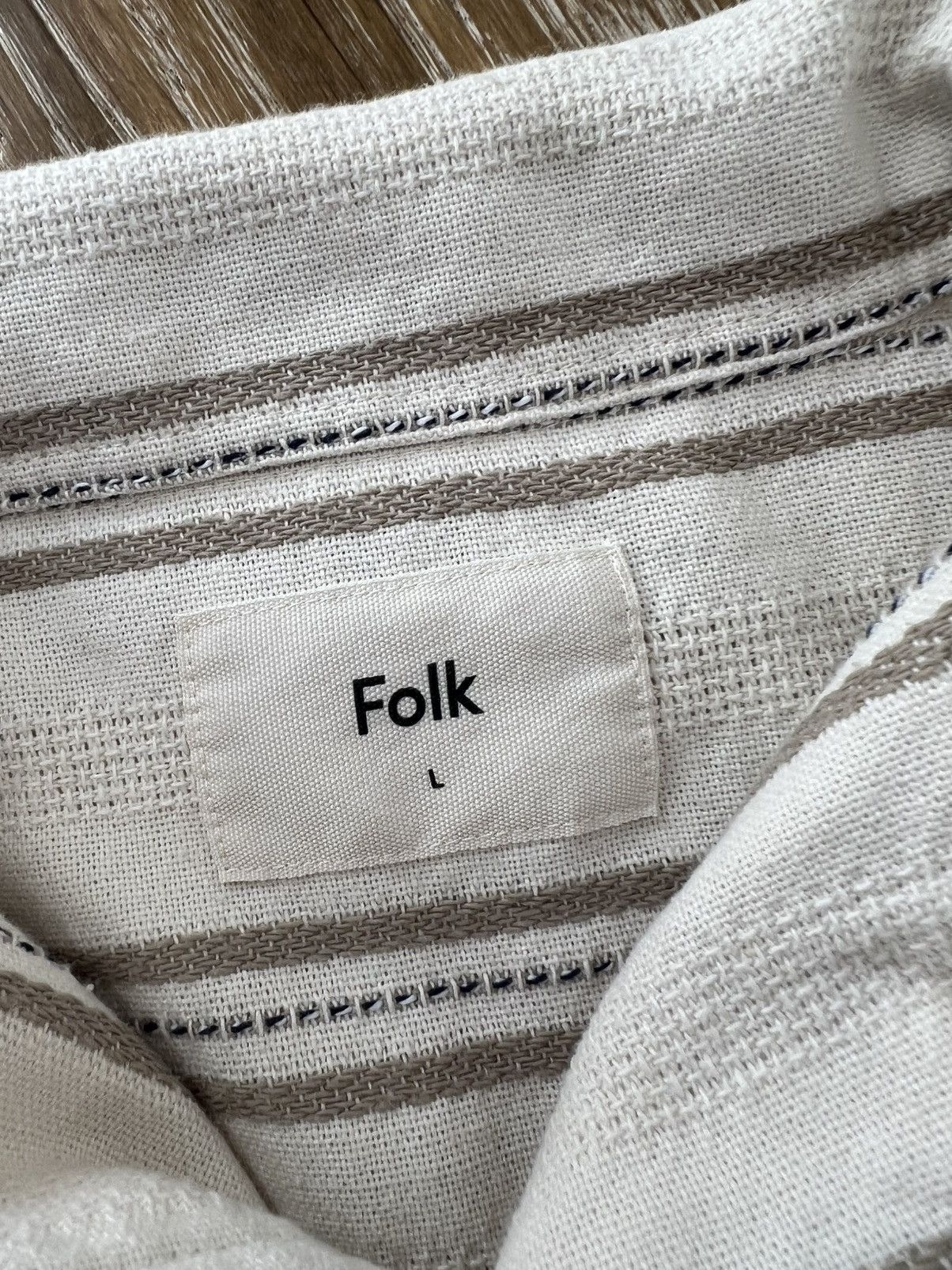 Folk Folk camp pattern button up shirt Size US L / EU 52-54 / 3 - 3 Thumbnail
