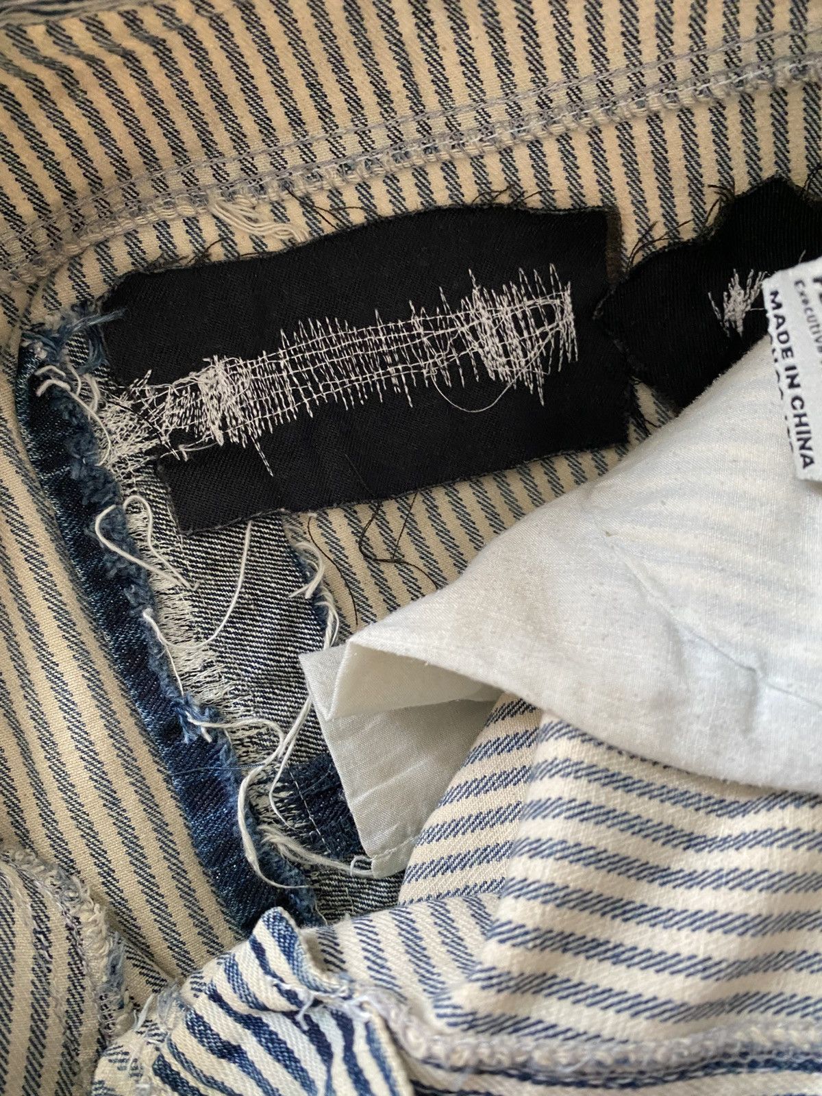 Hysteric Glamour × Japanese Brand × Vintage Vintage Clone jeans patchwork striped jail rare design Size US 32 / EU 48 - 10 Thumbnail