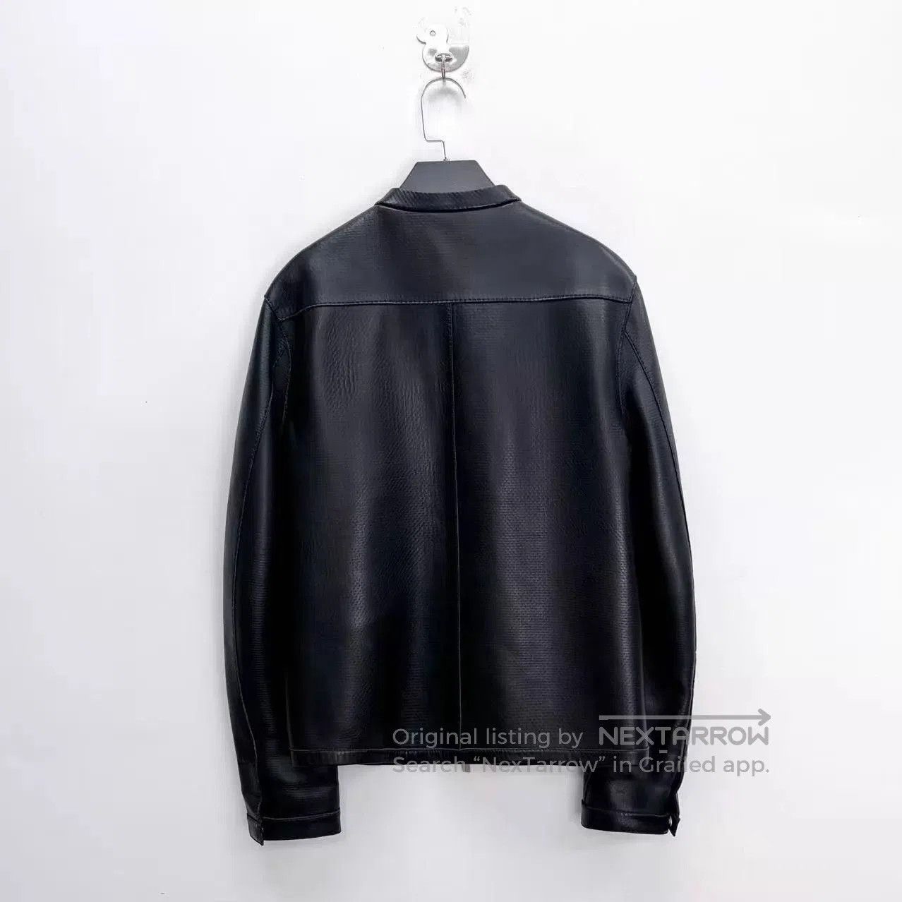Fendi Black Leather Jacket with Eye Graphic Size M. Size US M / EU 48-50 / 2 - 2 Thumbnail