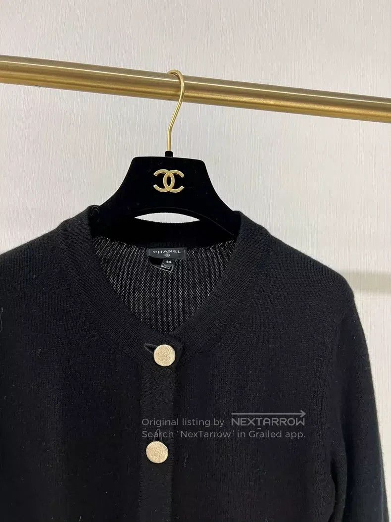 Chanel Chanel Black and white stitching cardigan coat Size XXS / US 00 / IT 34 - 2 Thumbnail