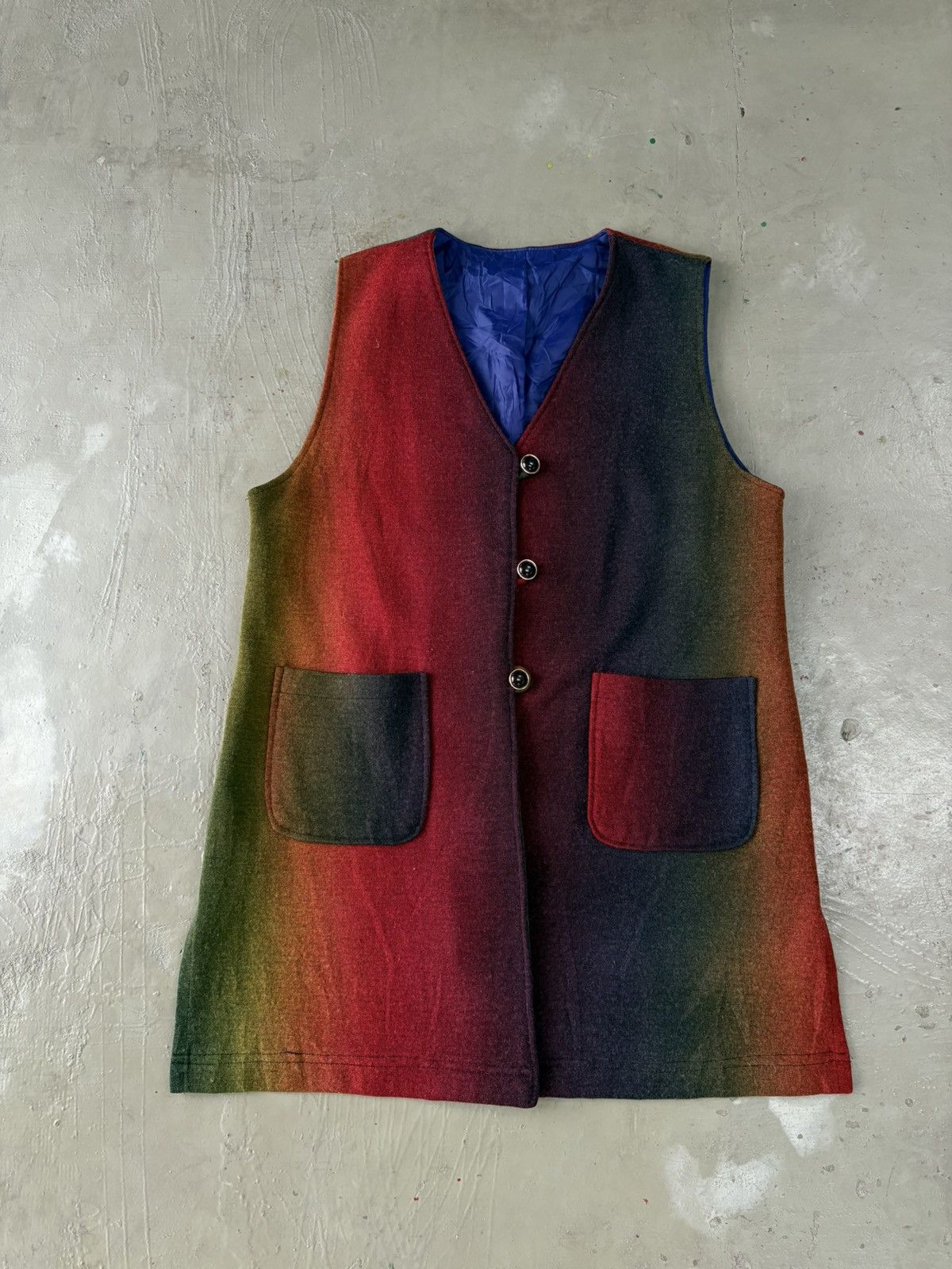 Vintage Vintage 80’s Wool Vest Rainbow Size US M / EU 48-50 / 2 - 2 Thumbnail