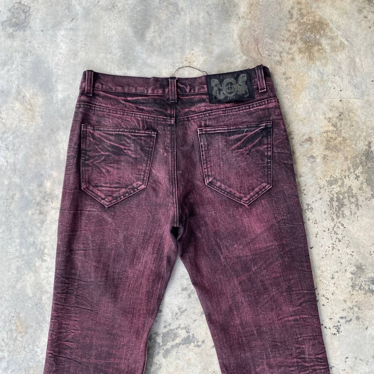 If Six Was Nine × LOWBOX × Tornado Mart LOWBOX JAPAN WINE-RED DYE FISHBONE STRAIGHT LEG IN W30X33 Size US 30 / EU 46 - 9 Thumbnail