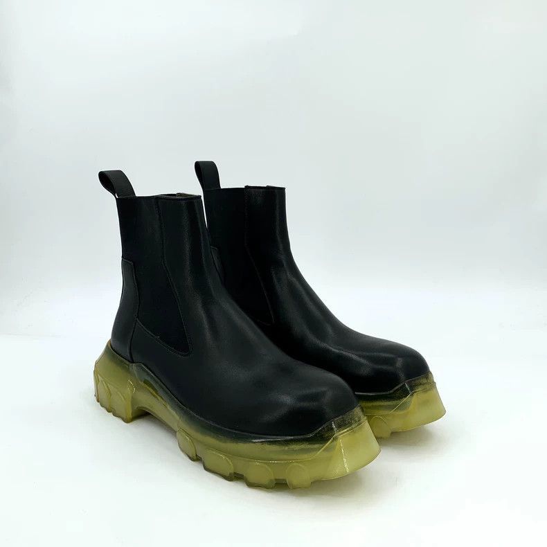 Rick Owens Rick Owens Black Leather Chunky Chelsea Boots-2508 Size US 10 / EU 43 - 2 Thumbnail