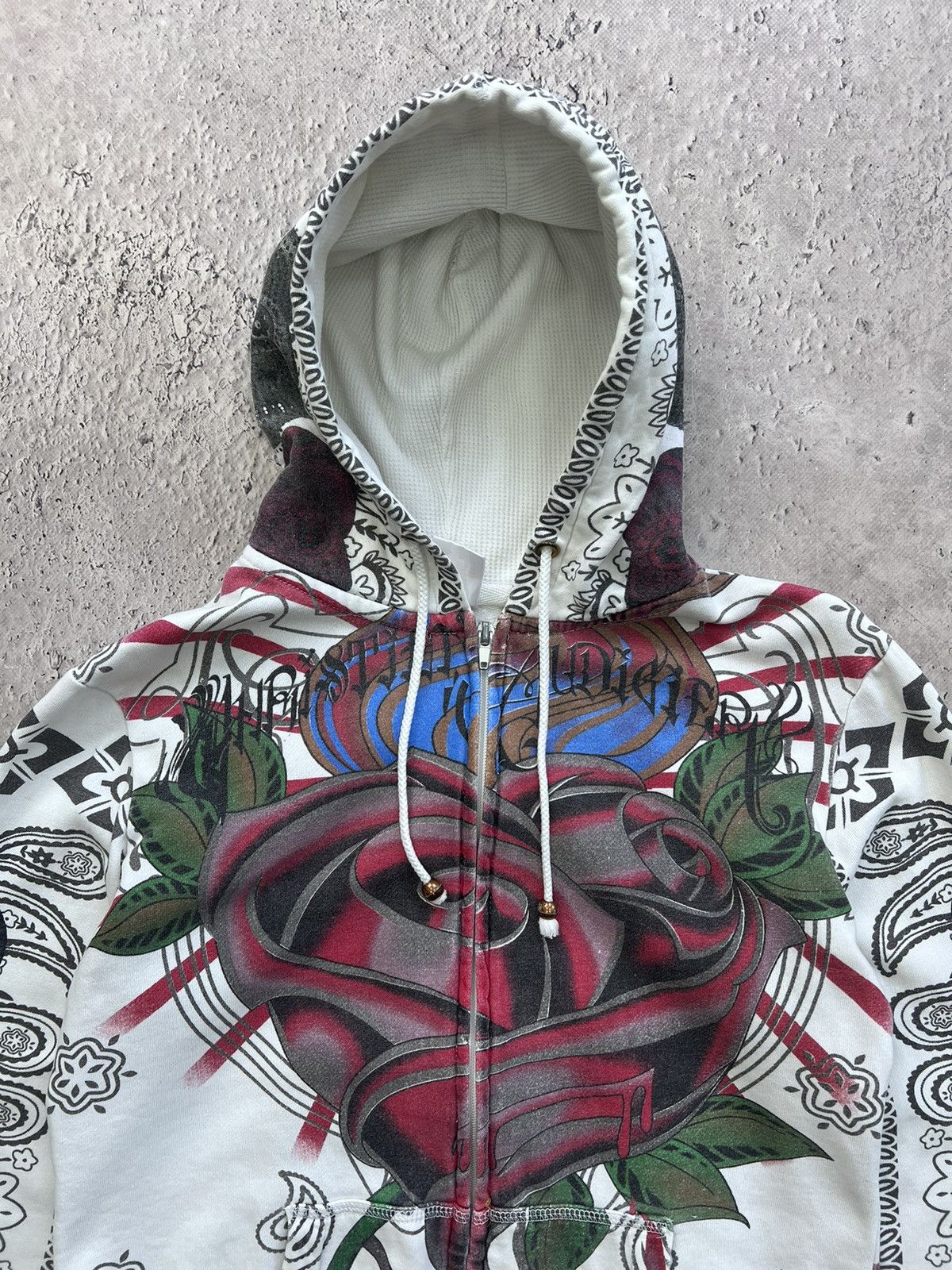 Ed Hardy × Vintage VTG Y2K Ed Hardy Style BY CHRSTIAN AUDIGIER Zip Hoodie Size US XS / EU 42 / 0 - 3 Thumbnail