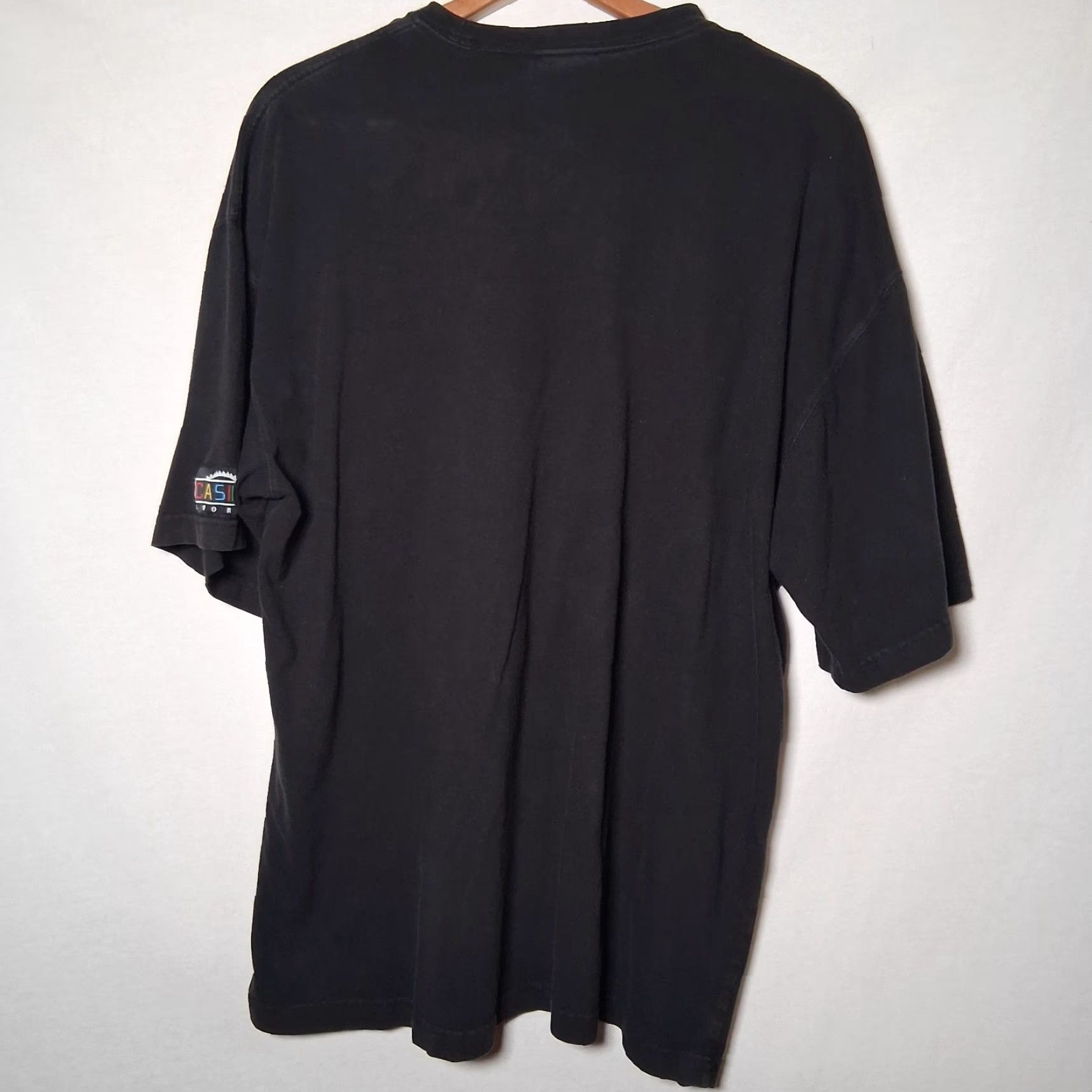 Vintage VINTAGE Luxe-T Casino Sports Shirt Men L Black Embroidered Gambling 1990s T-Shirt Crew Neck Short Sleeve Cotton Knit Size US L / EU 52-54 / 3 - 3 Thumbnail