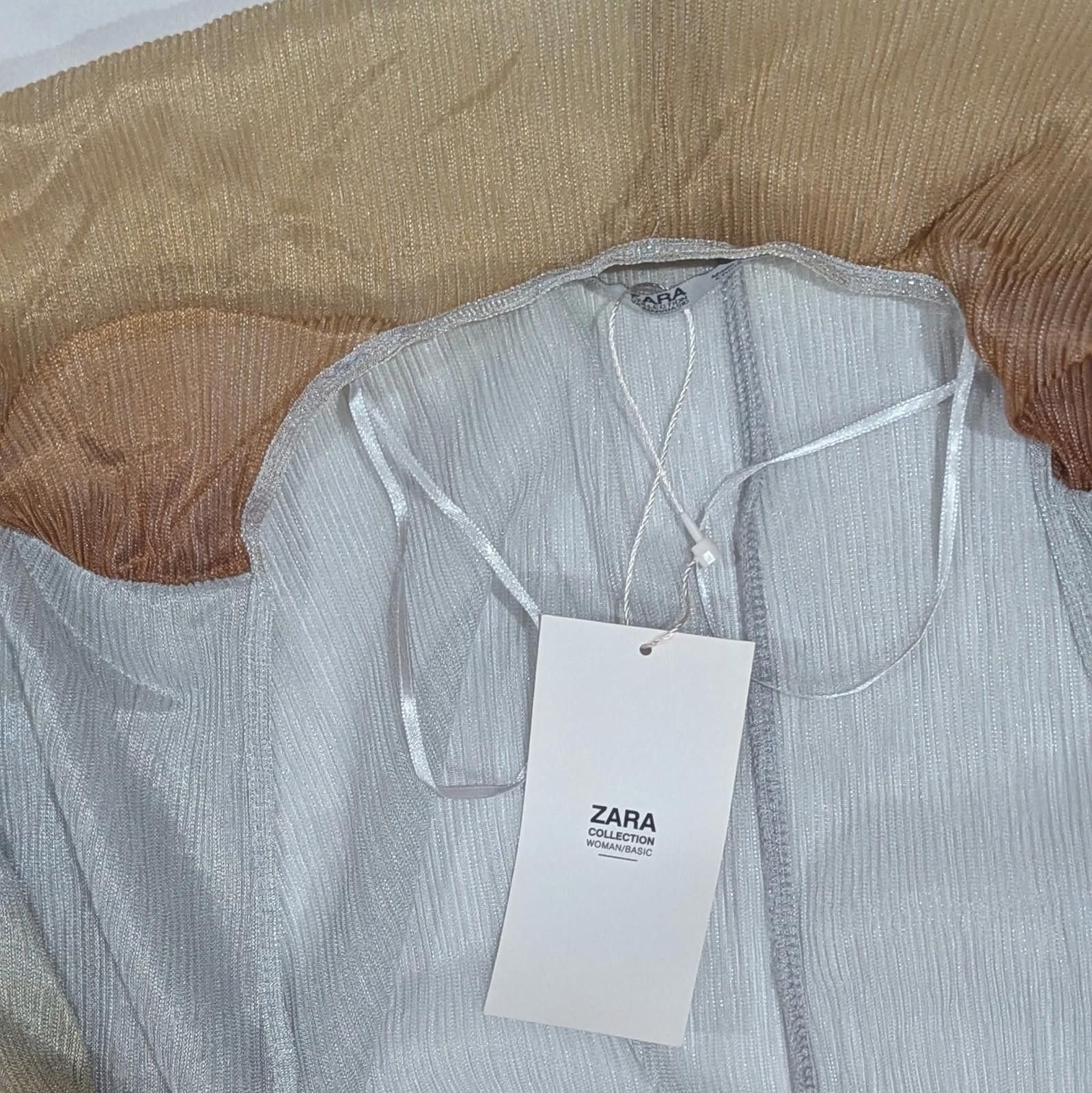 Zara ZARA Collection Metallic Glitter Ombre Midi Dress S Size S / US 4 / IT 40 - 4 Thumbnail