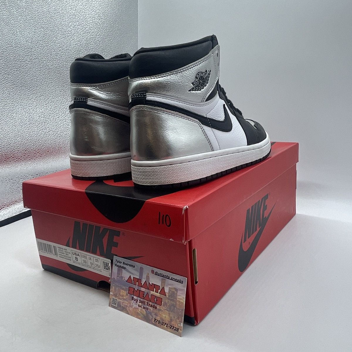 Jordan Brand Air Jordan 1 high silver toe Size US 8 / EU 41 - 5 Thumbnail