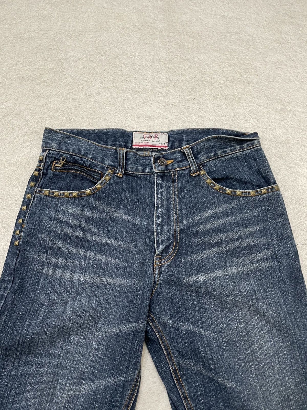 Hysteric Glamour 2000s Hysteric Flare Raw Denim Studed Bootcut Jeans Y2K Size US 31 - 5 Thumbnail