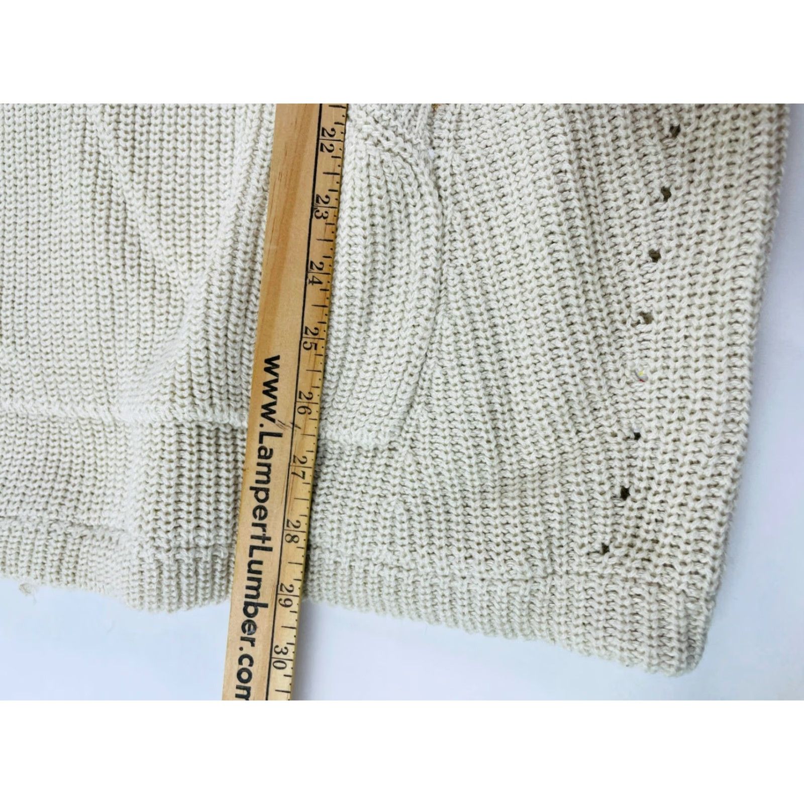Vintage RDI Sweater Women’s Size S Oversized Cream Mock Neck Drawstring Sleeve Knit NWT Size S / US 4 / IT 40 - 6 Thumbnail