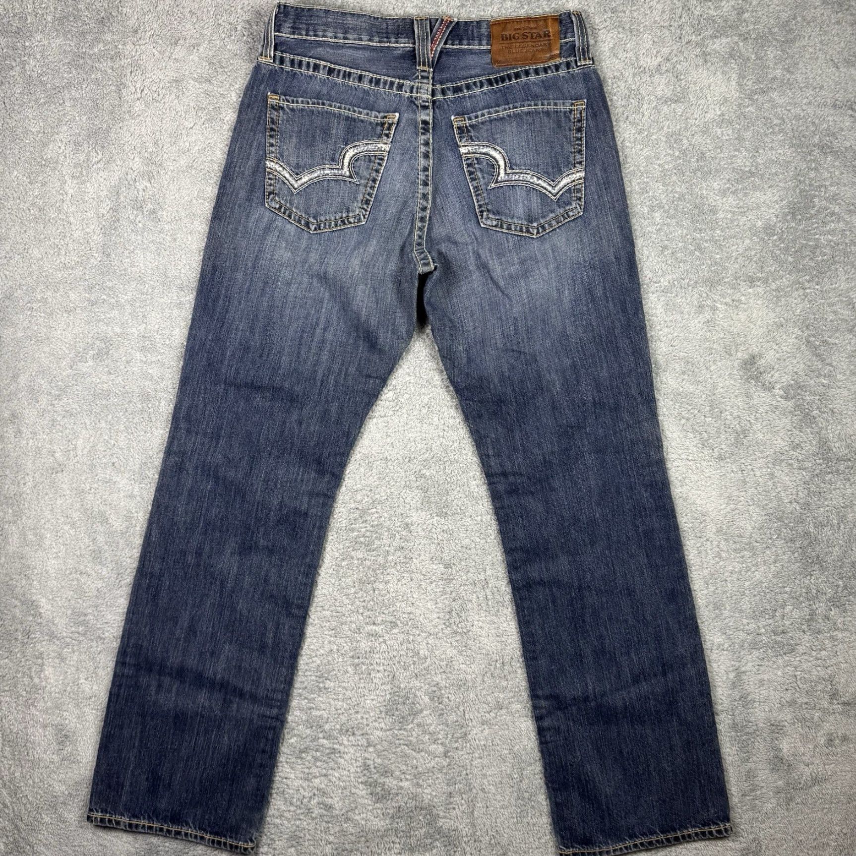 Vintage BIG STAR Jeans Mens 30x32 Eastman Blue Relaxed Straight Whisker Cowboy Western Jeans Size US 30 / EU 46 - 3 Thumbnail