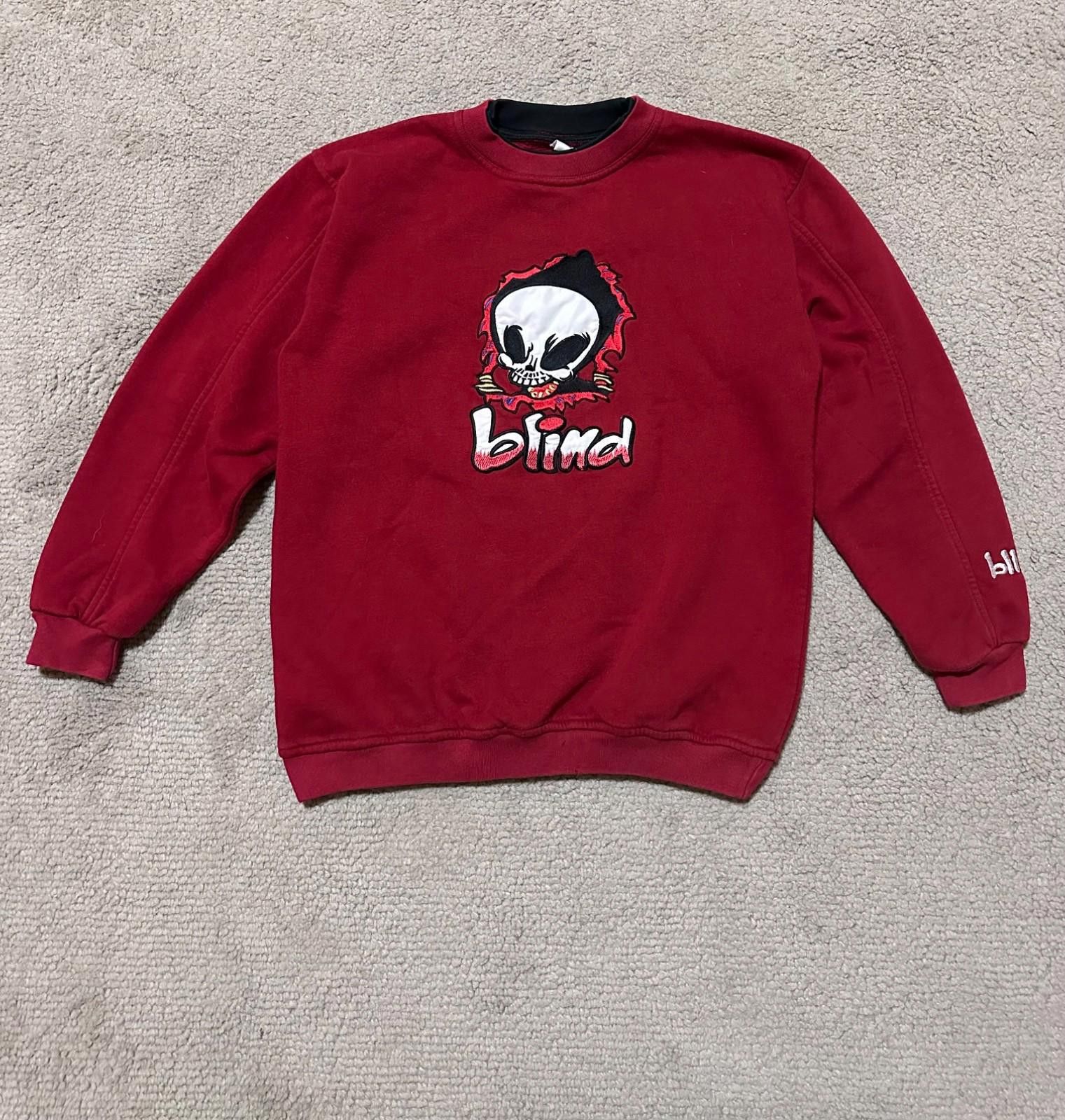 Blind Skateboards Vintage 90s Blind Skateboards Reaper Sweatshirt Sz S Size US S / EU 44-46 / 1 - 1 Thumbnail