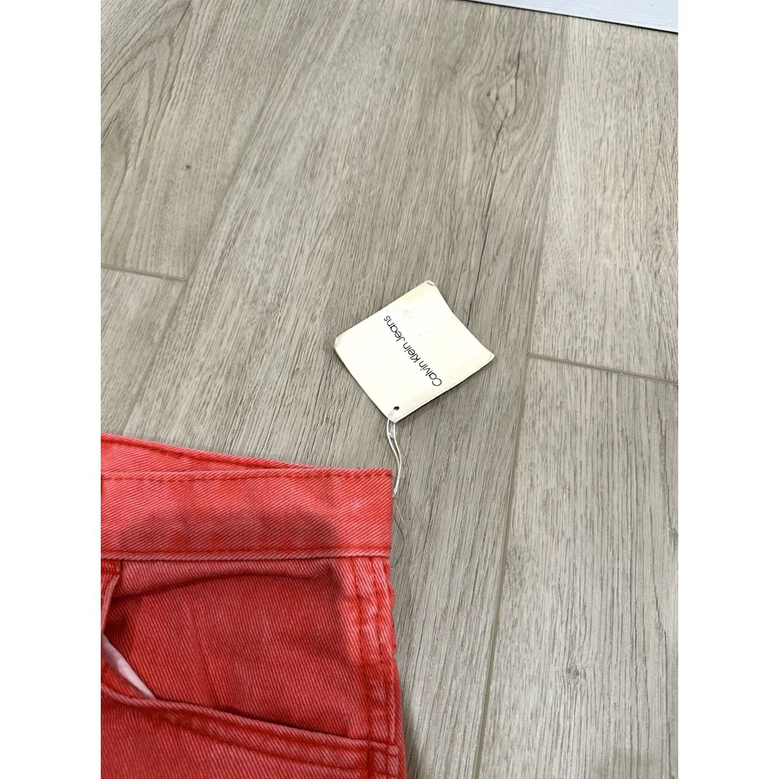 Calvin Klein VINTAGE Calvin Klein Jeans 35x35 USA MADE CK Red Denim Mens Jeans Size US 35 - 5 Thumbnail