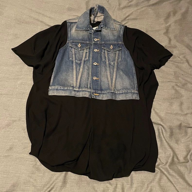Junya Watanabe Junya watanabe Denim sideline denim stitching chiffon dres Size S / US 4 / IT 40 - 5 Thumbnail