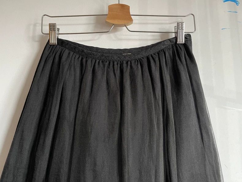 Comme des Garcons Comme des Garcons size M Black heavy silk cake pleated lon Size 22" - 2 Thumbnail