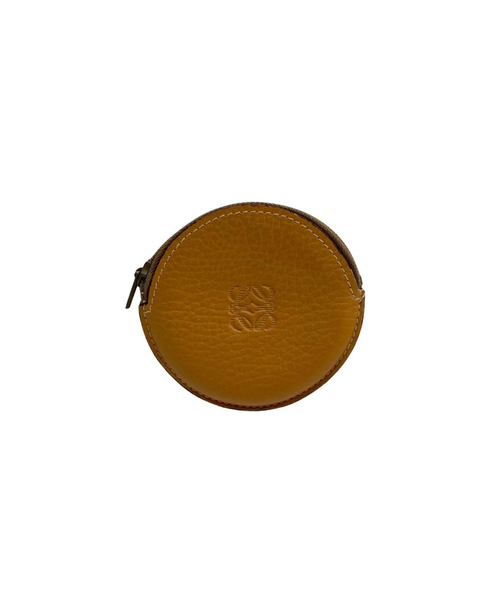 image of Loewe Premium Leather Coin Purse/coin Case in Beige, Women's