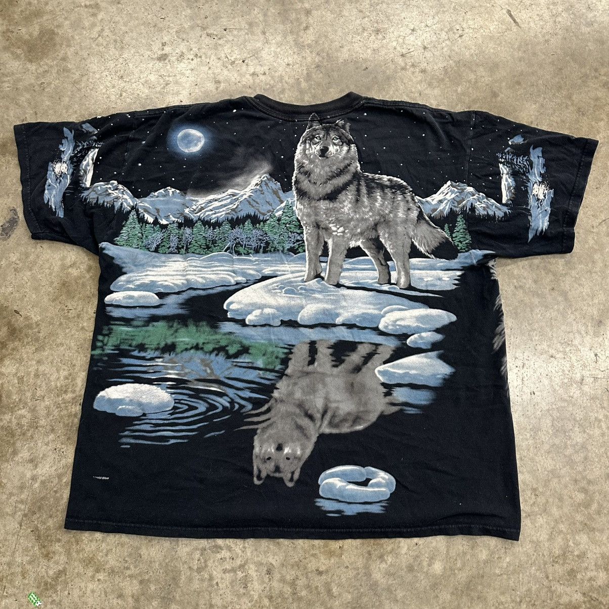 Liquid Blue Vintage Wolf Shirt Mens Extra Large Black Liquid Blue Nature Size US XL / EU 56 / 4 - 2 Thumbnail