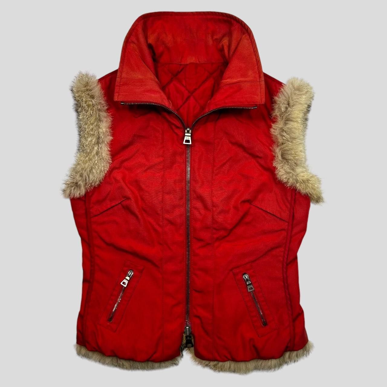 Prada Prada Sport 00’s Nylon Fox Fur Reversible Quilted Gilet IT44 Size M / US 6-8 / IT 42-44 - 1 Thumbnail