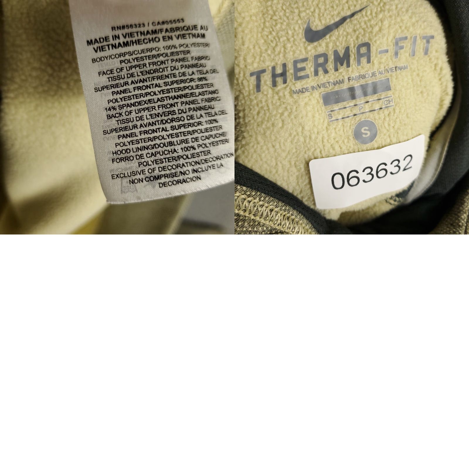 Nike Nike Hoodie Men Small Beige Gray Therma Fit Full Zip Sweatshirt Size US S / EU 44-46 / 1 - 8 Thumbnail