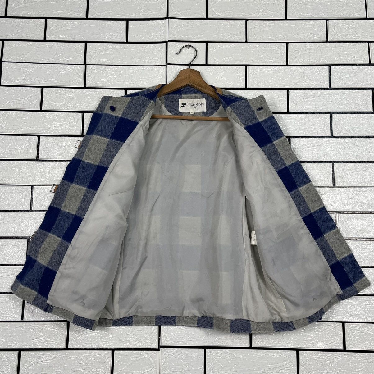 Courreges Courreges Paris Wool Tartan Jacket Size M / US 6-8 / IT 42-44 - 11 Thumbnail