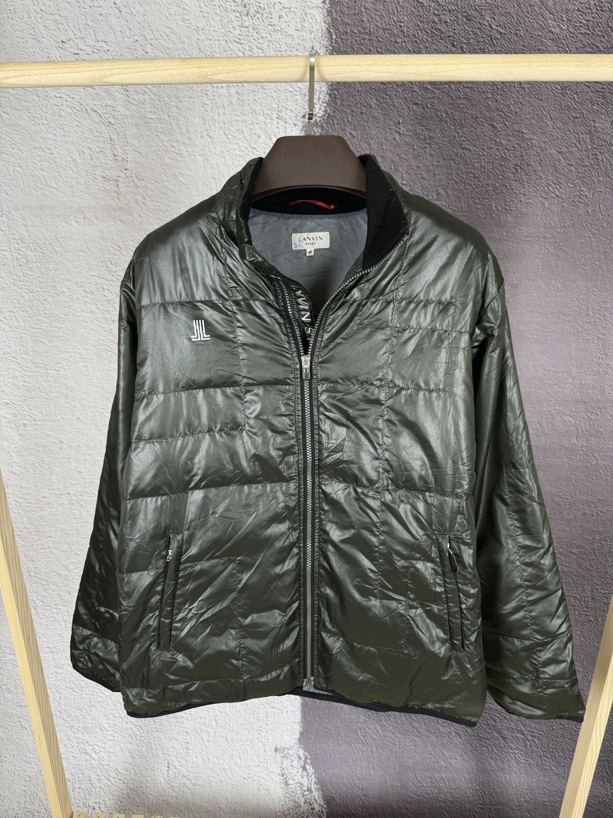 Lanvin Lanvin Sport nylon shimmer down zipper jacket logo Size US L / EU 52-54 / 3 - 1 Thumbnail