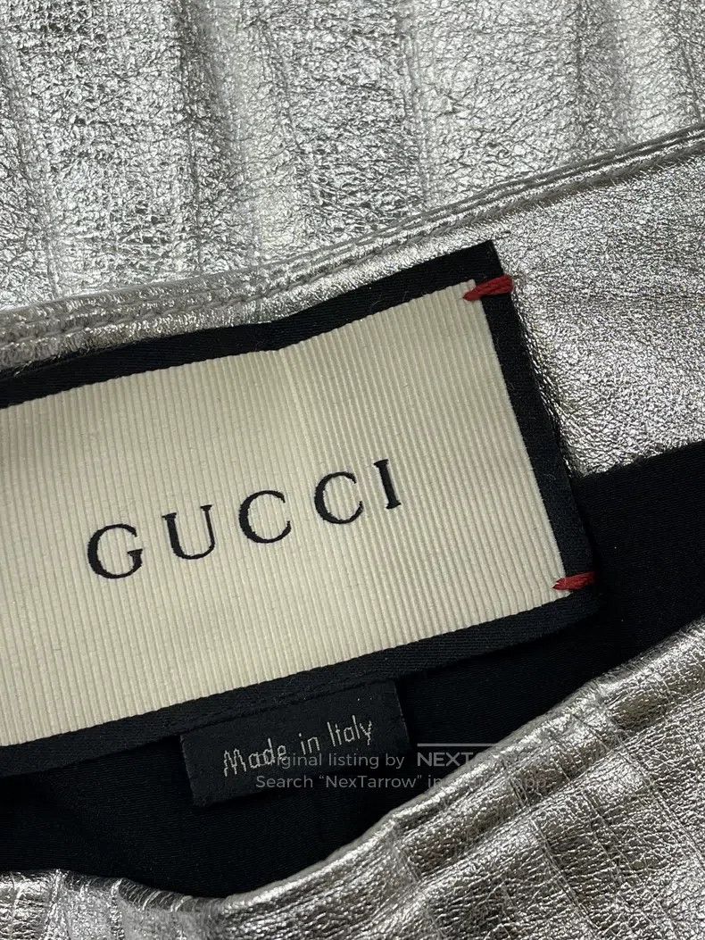 Gucci Gucci Silver metallic pleated skirt Size 28" / US 6 / IT 42 - 3 Thumbnail