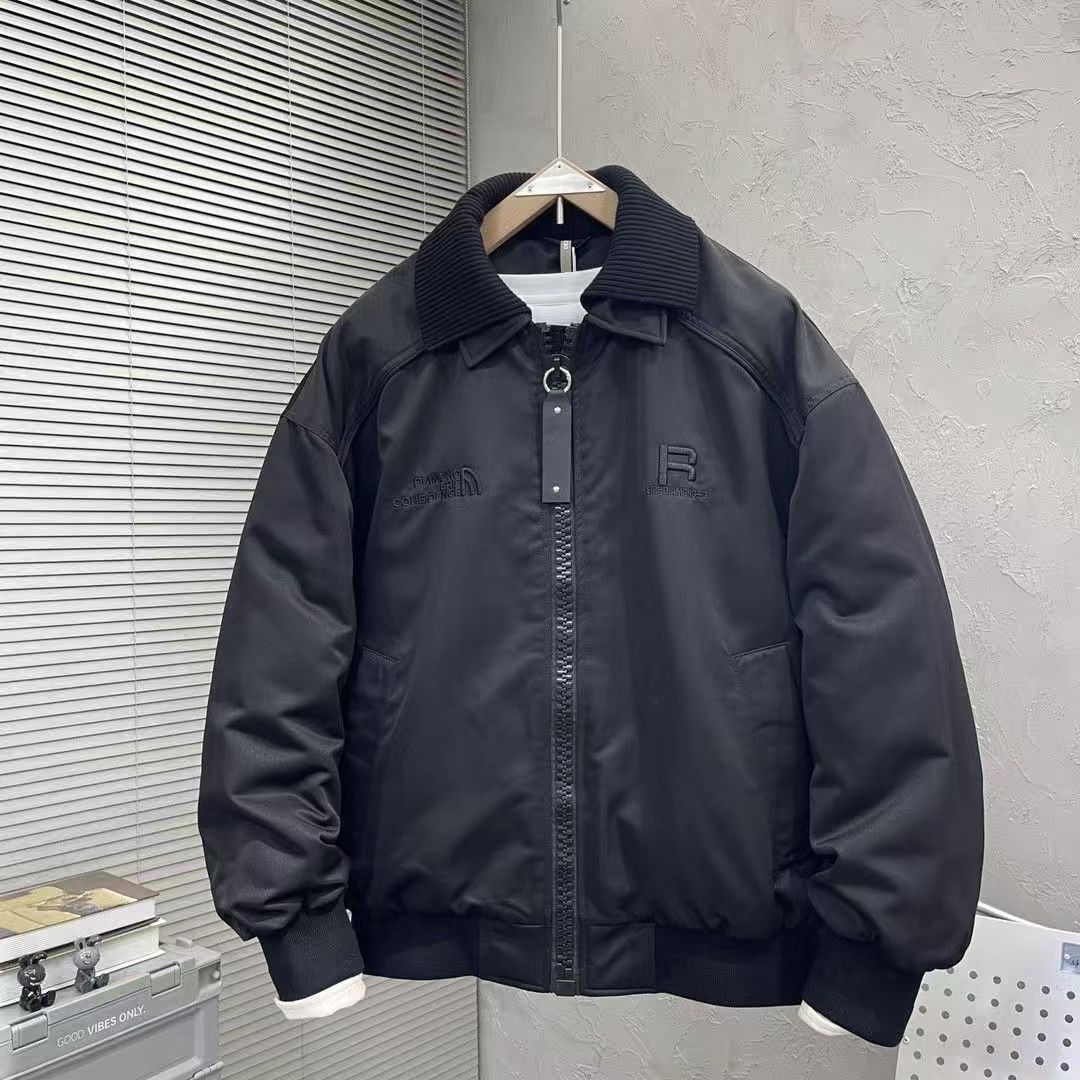 Vintage Black Bomber Jacket with Embossed Logo Size US M / EU 48-50 / 2 - 1 Thumbnail