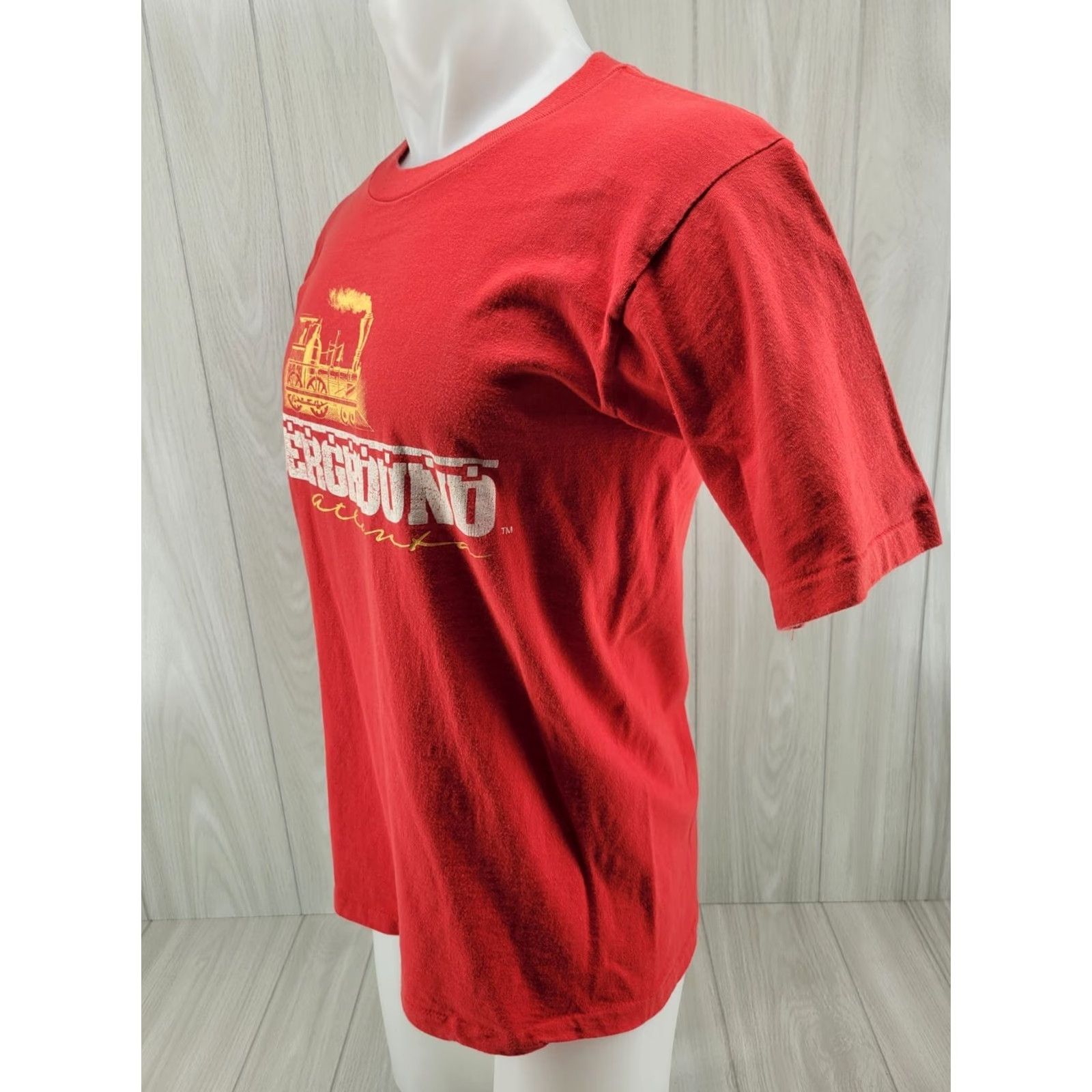 Vintage VINTAGE Underground Atlanta Train Graphic T-Shirt Red Adult Large Made Usa Size US L / EU 52-54 / 3 - 3 Thumbnail