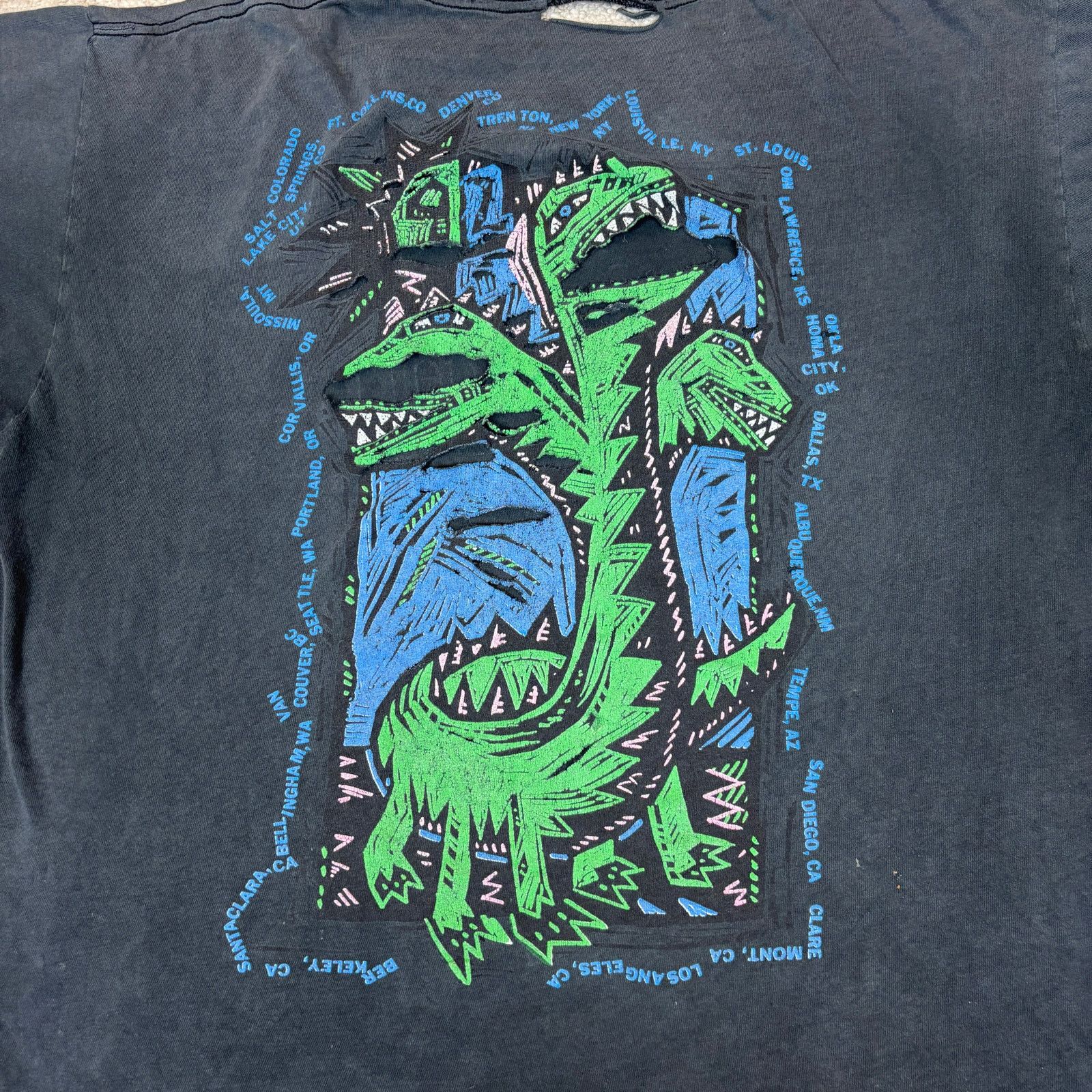 Band Tees × Vintage Vintage 90s Violent Femmes Neon Tour Single Stitch Shirt XL Size US XL / EU 56 / 4 - 4 Thumbnail