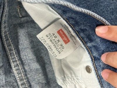 Wrangler Wrangler Relaxed Fit 9760WDR Straight Leg Denim Jeans Sz 42 Size US 42 / EU 58 - 3 Thumbnail