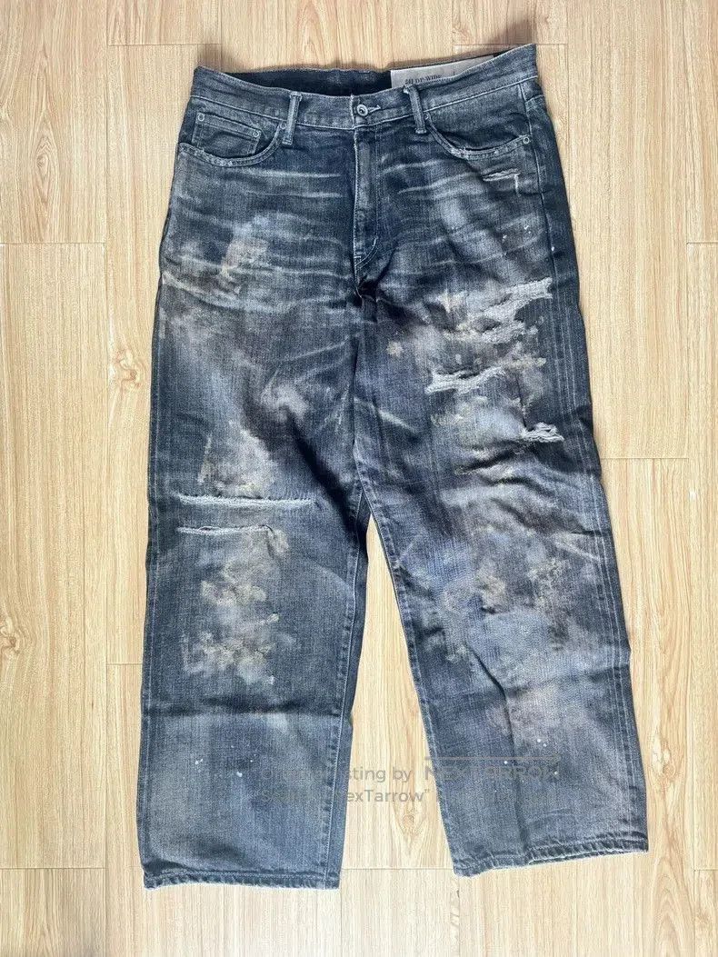 Neighborhood NEIGHBORHOOD SAVAGE DENIM WIDE PANTS. Size US 34 / EU 50 - 1 Thumbnail